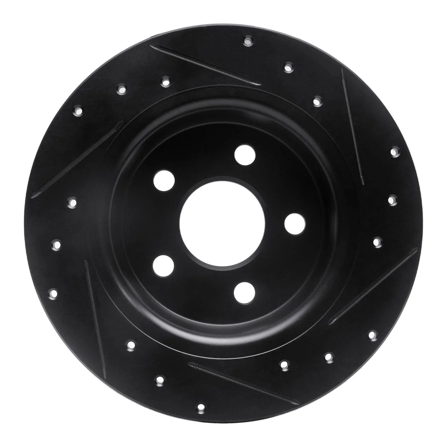 R1 Concepts 18-23 Ford Transit CONNECT Rear Left Drilled & Slotted Black Brake Rotor - Image 2