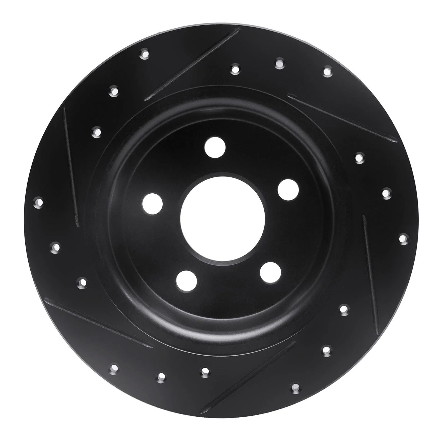 R1 Concepts 18-23 Ford Transit CONNECT Rear Right Drilled & Slotted Black Brake Rotor - Image 2