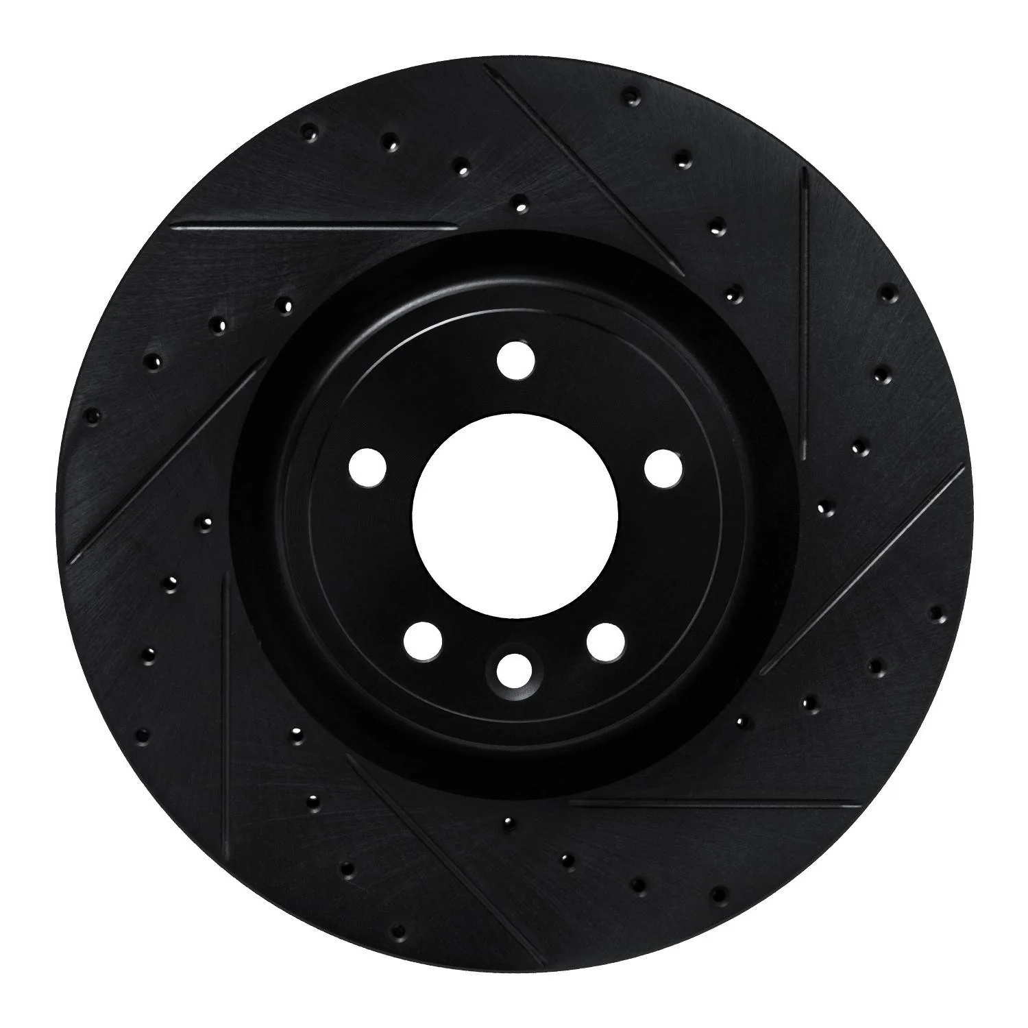 R1 Concepts 18-24 Land Rover Range Rover Front Right Drilled & Slotted Black Brake Rotor