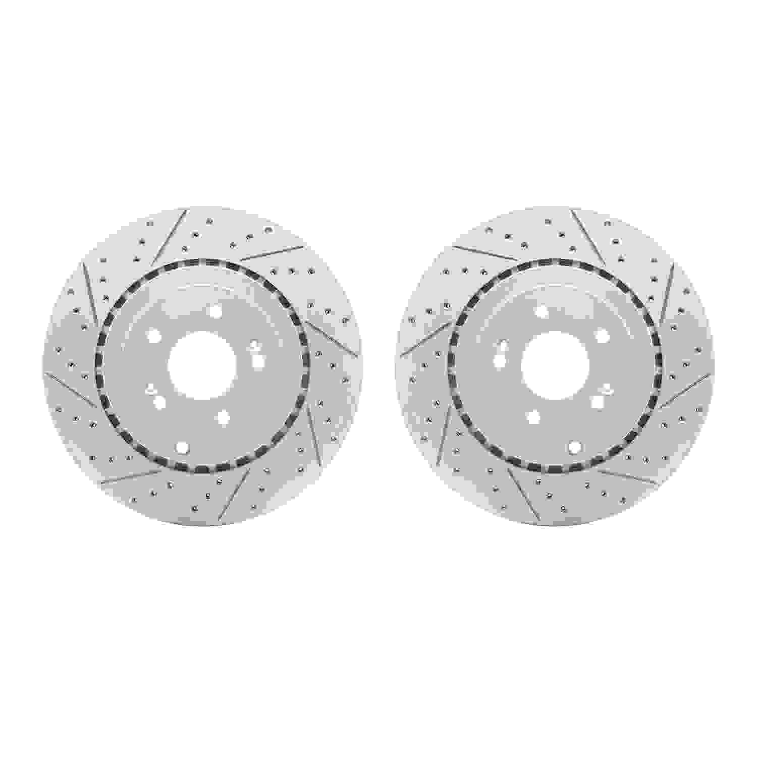 R1 Concepts 18-25 Genesis G70 Rear Drilled & Slotted Carbon Coated Brake Rotor Set