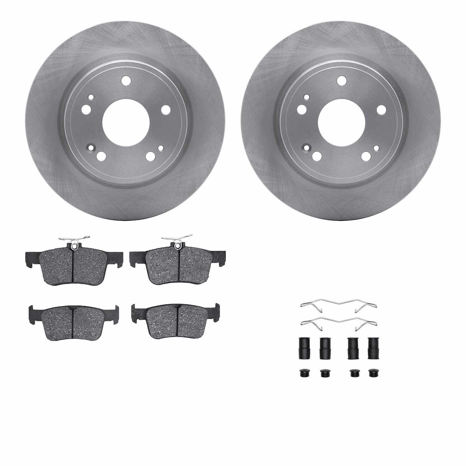 R1 Concepts 18-25 Honda Accord Rear Brake Rotor Set w/Ceramic Pads and Hardware