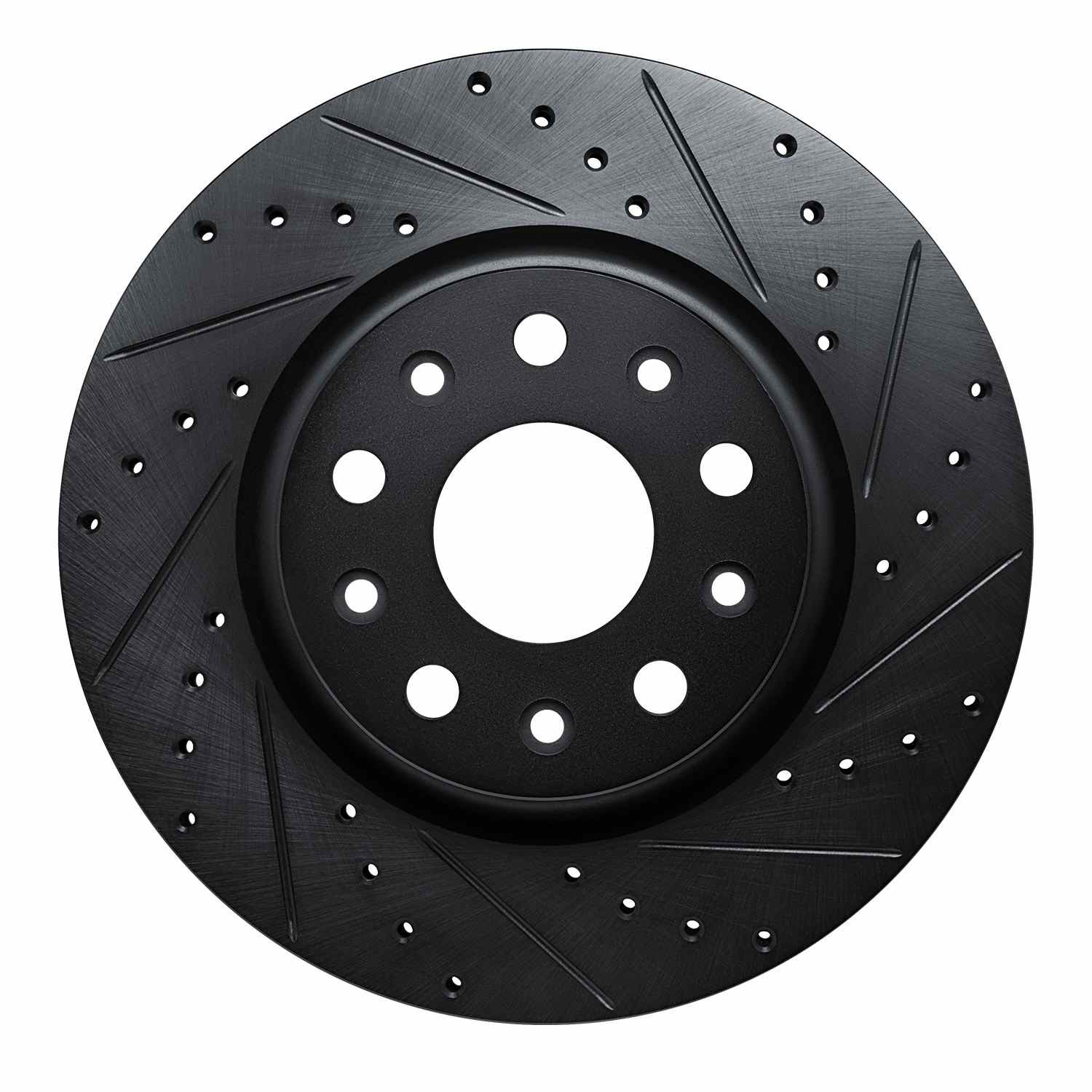 R1 Concepts 18-25 Jeep Wrangler Front Right Drilled & Slotted Black Brake Rotor