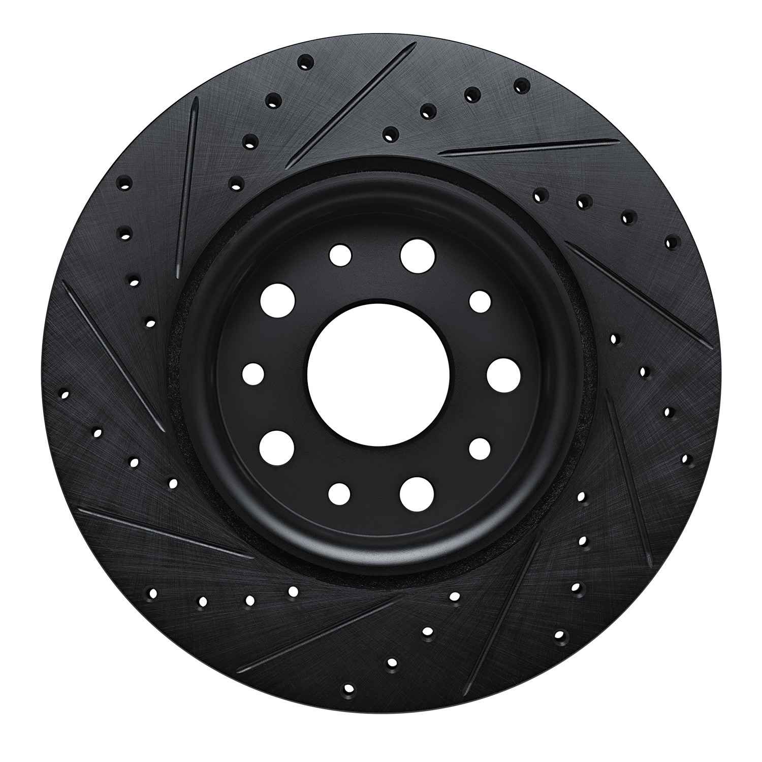 R1 Concepts 18-25 Jeep Wrangler Front Right Drilled & Slotted Black Brake Rotor - Image 2