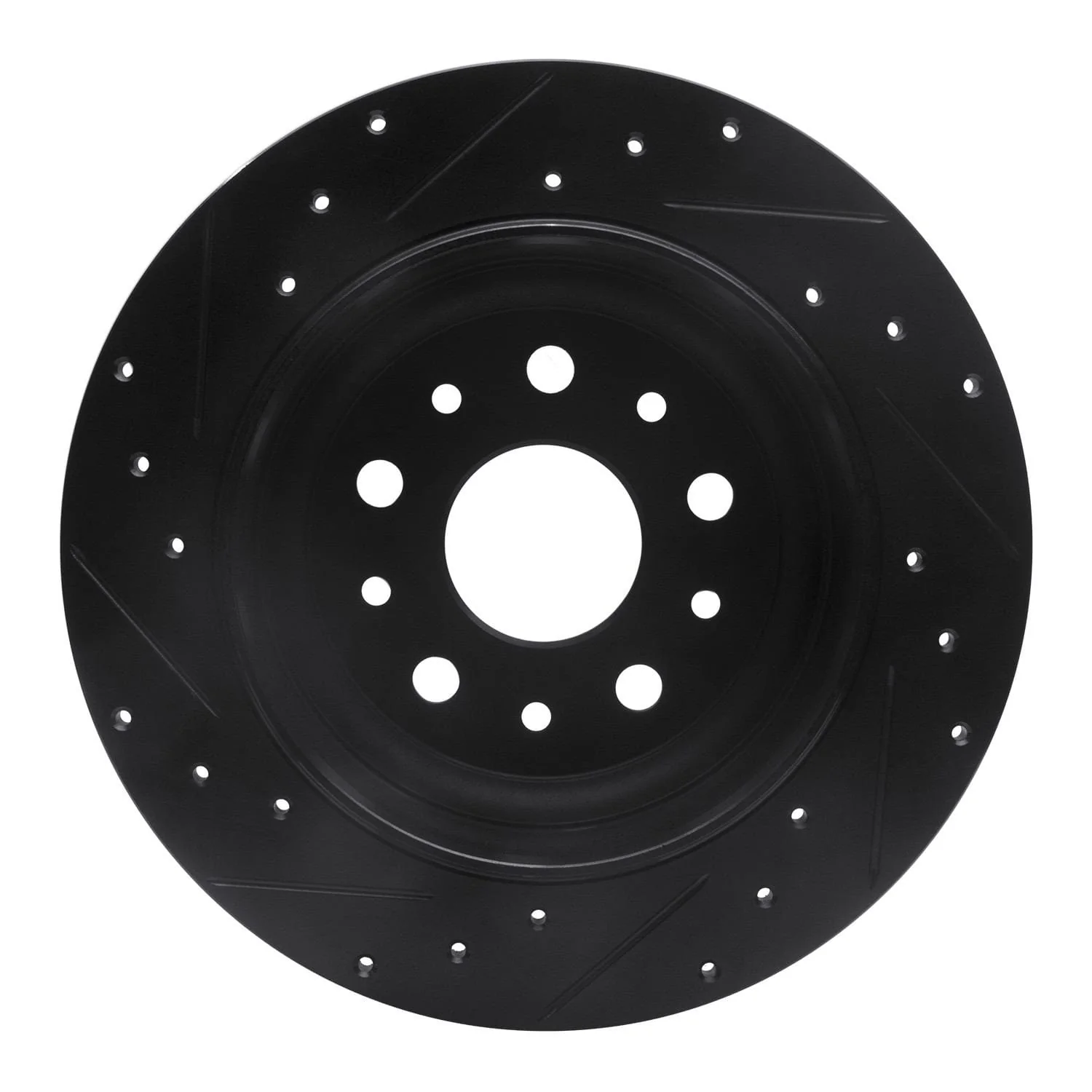 R1 Concepts 18-25 Jeep Wrangler Rear Right Drilled & Slotted Black Brake Rotor - Image 2