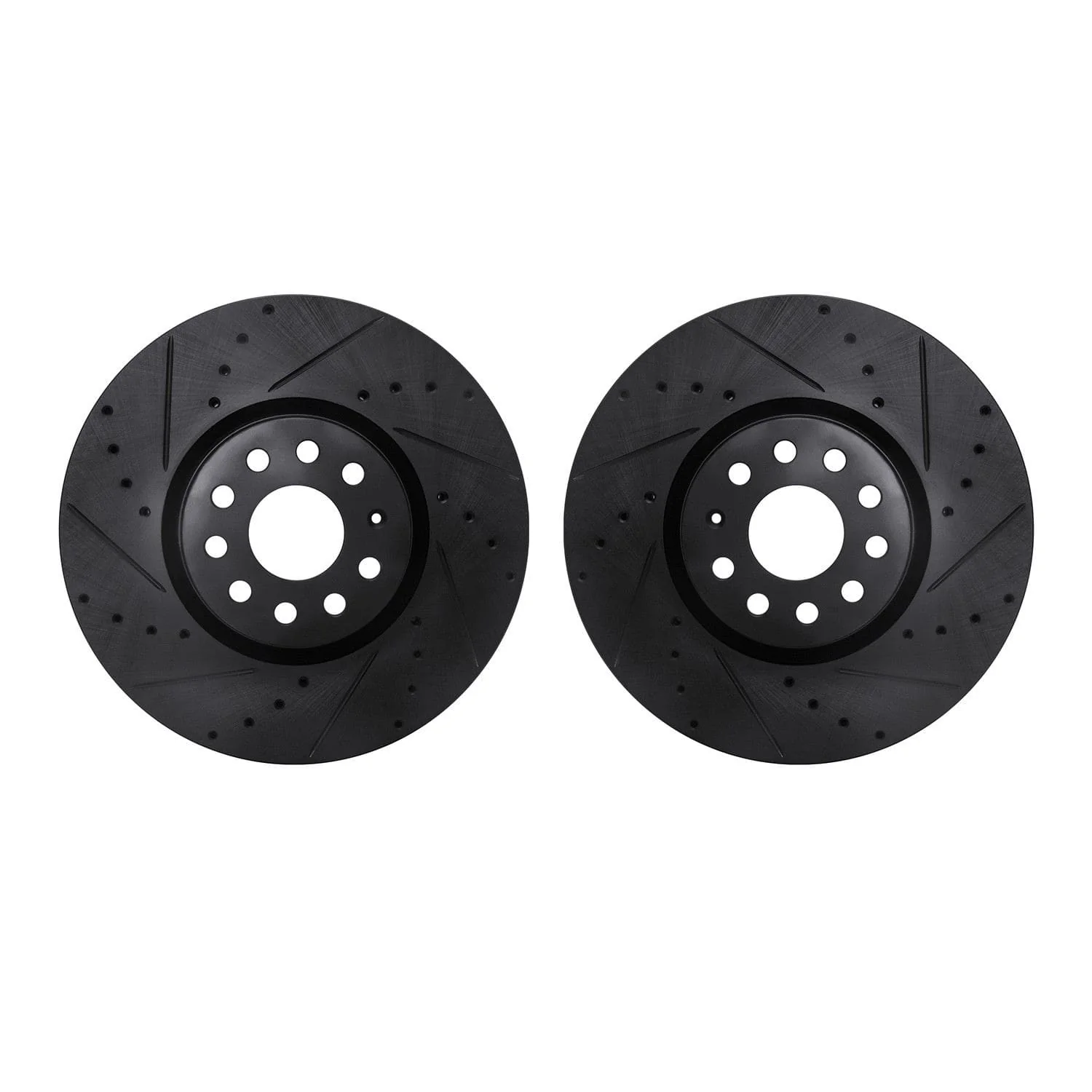R1 Concepts 18-25 Volkswagen Atlas Front Drilled & Slotted Black Brake Rotor Set