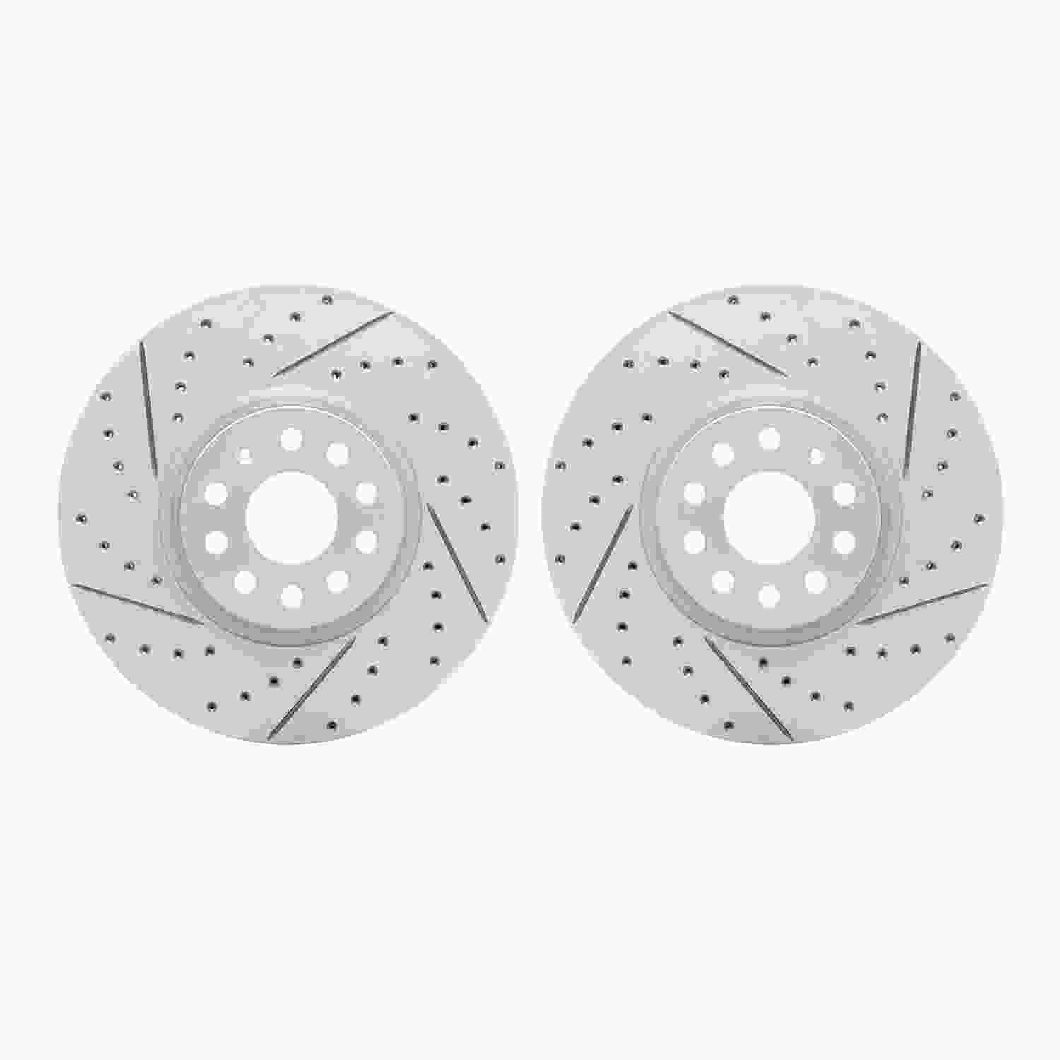 R1 Concepts 18-25 Volkswagen Atlas Front Drilled & Slotted Carbon Coated Brake Rotor Set
