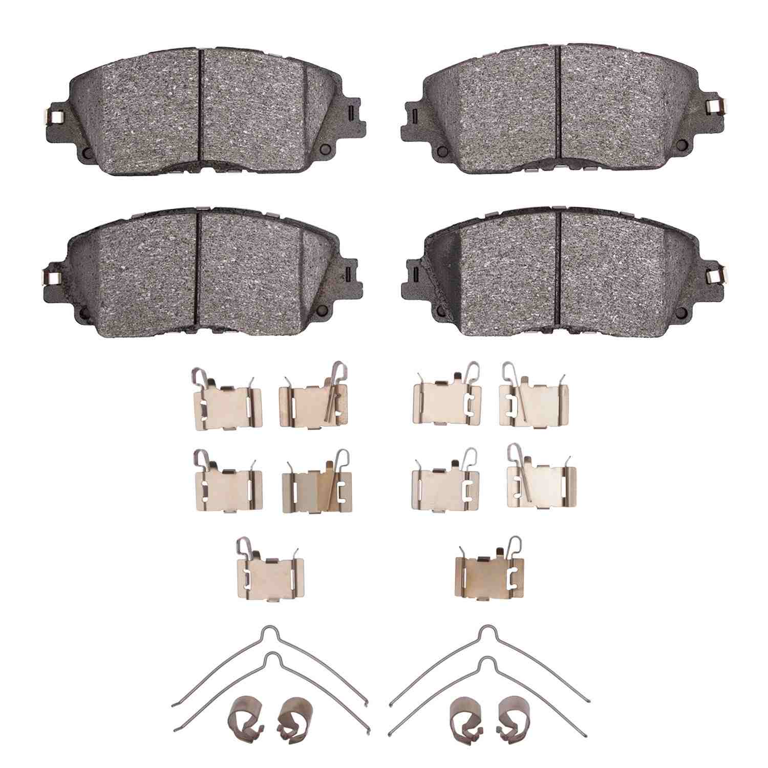 R1 Concepts 18-26 Toyota C-Hr Front Semi Met Brake Pads and Hardware Kit
