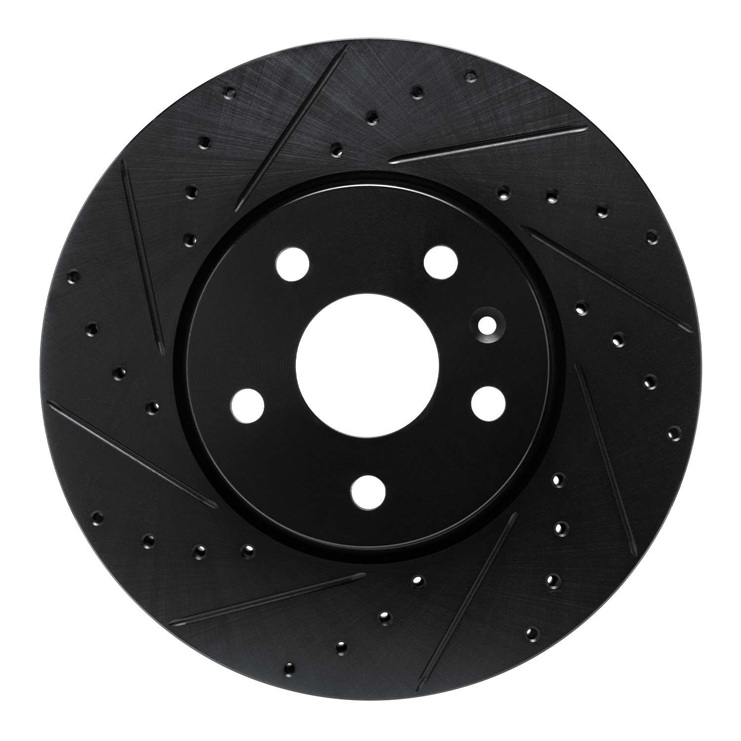 R1 Concepts 19-25 Buick Envision Front Left Drilled & Slotted Black Brake Rotor