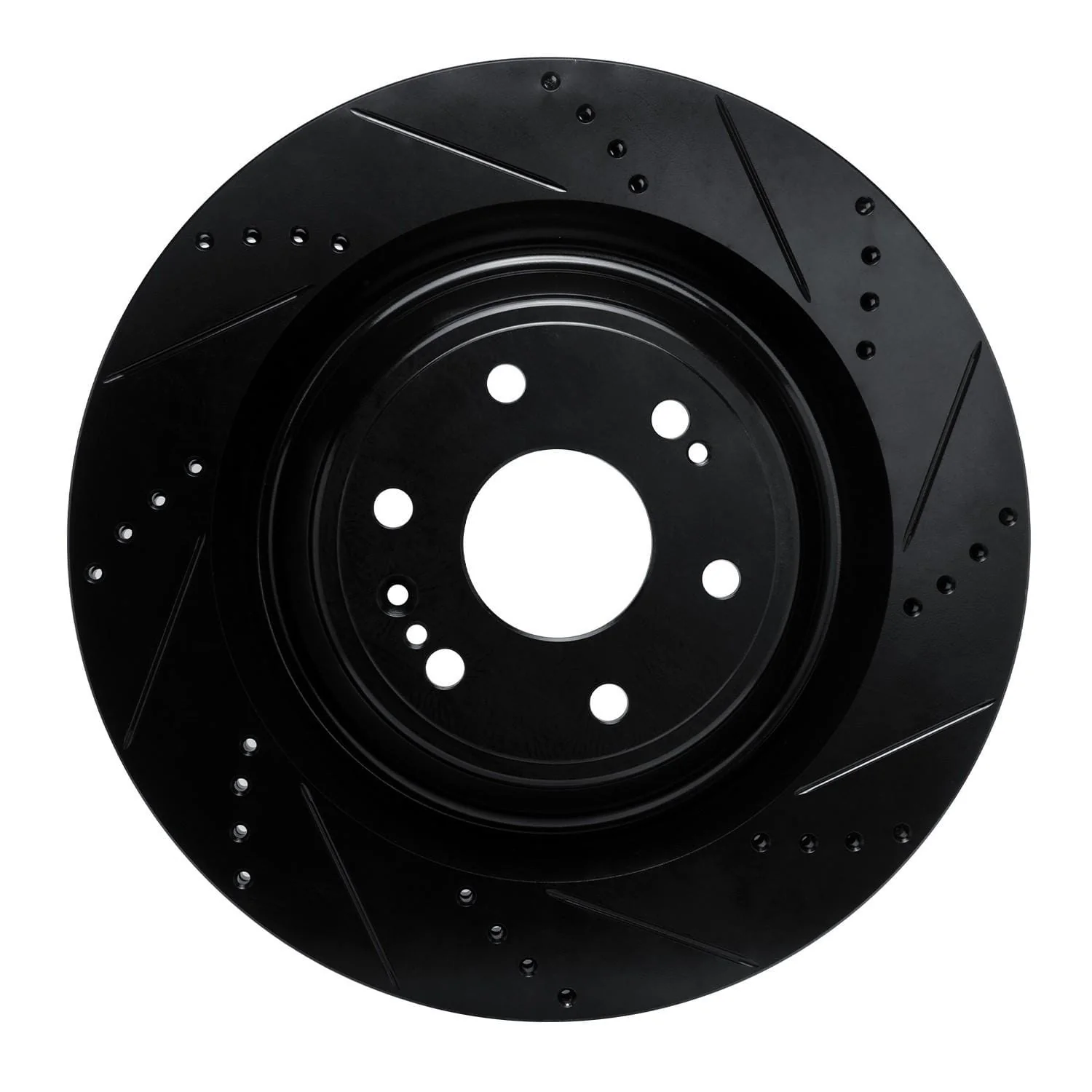 R1 Concepts 19-25 Cadillac Escalade ESV Front Right Drilled & Slotted Black Brake Rotor