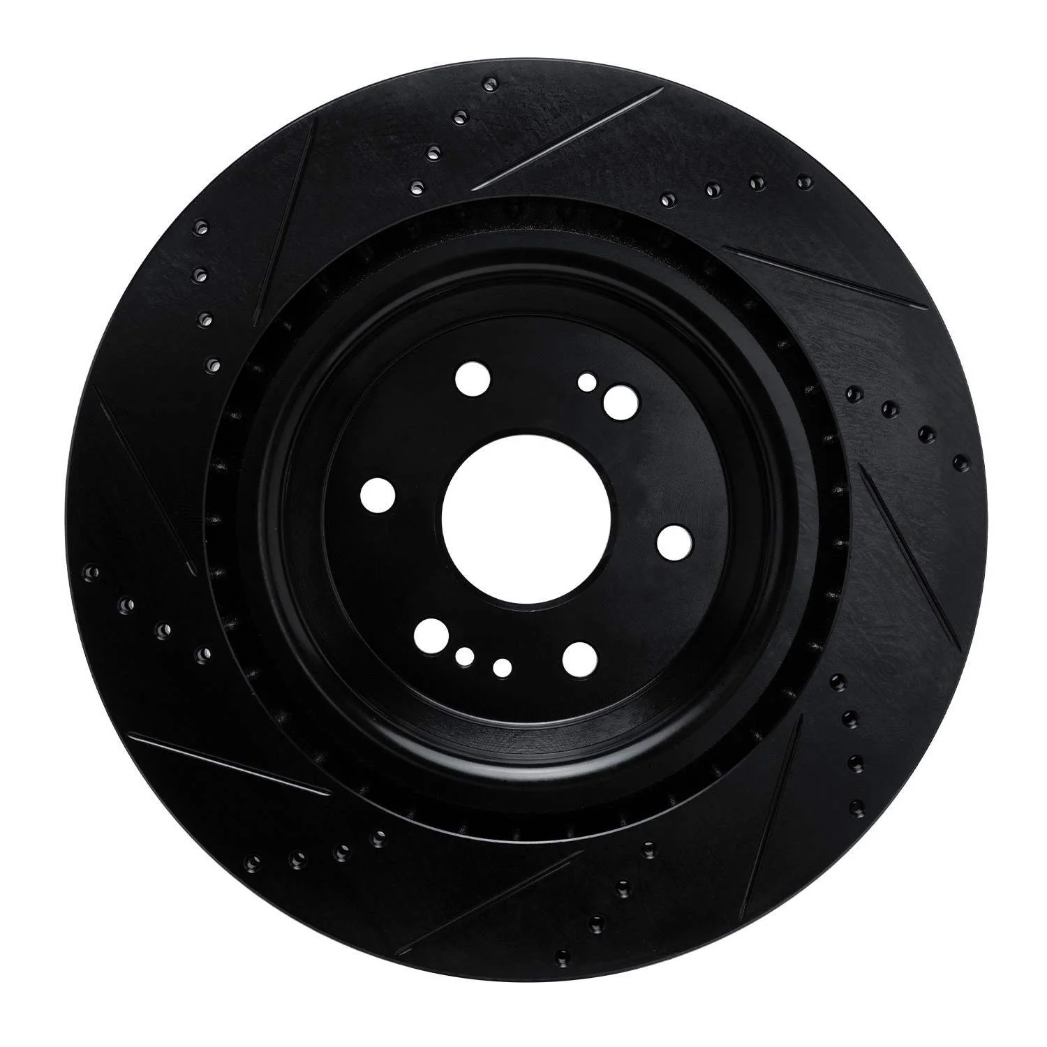 R1 Concepts 19-25 Cadillac Escalade ESV Front Right Drilled & Slotted Black Brake Rotor - Image 2