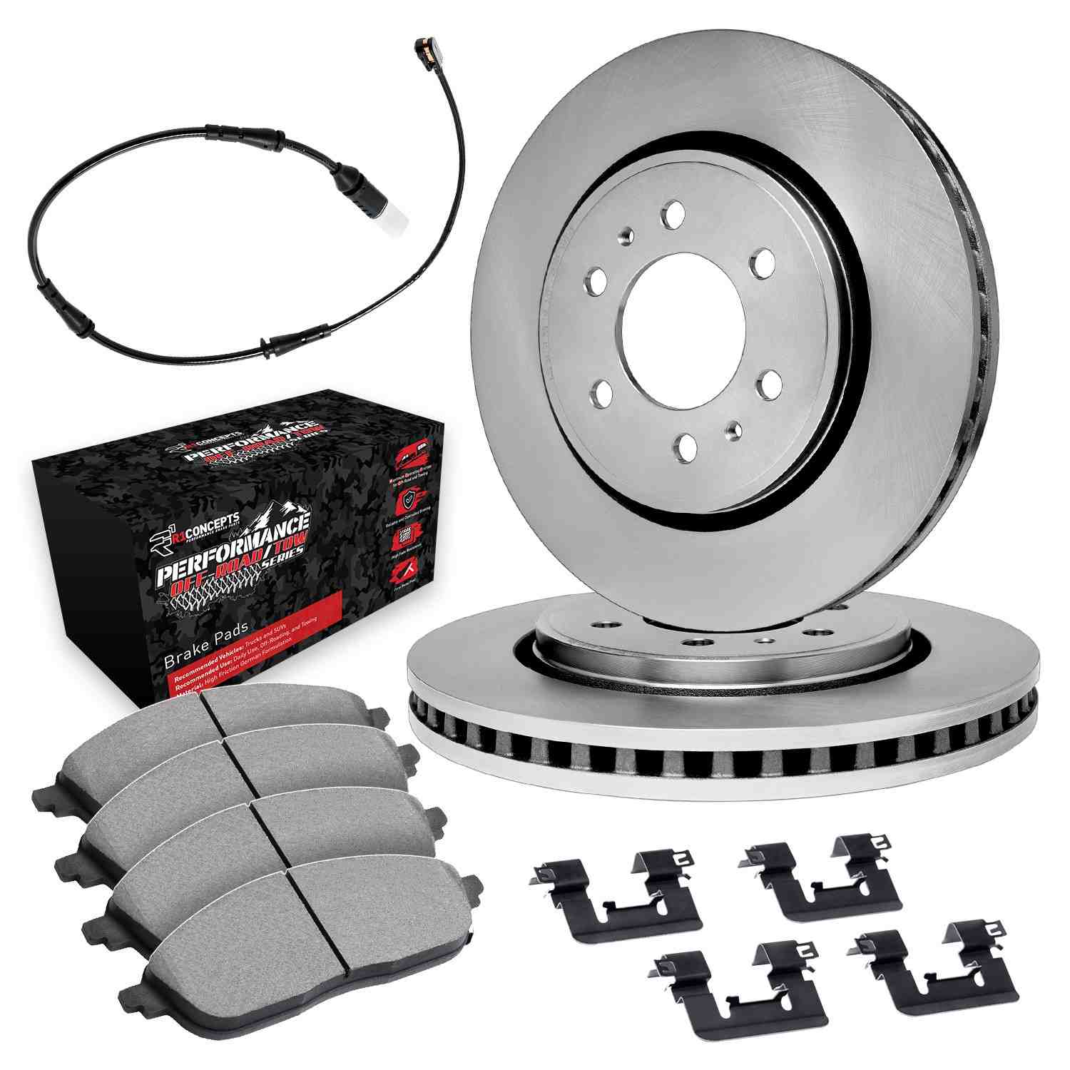 R1 Concepts 19-25 Cadillac Escalade ESV Rear Brake Rotor Set w/Off-Road/Tow Brake Pads - Image 2