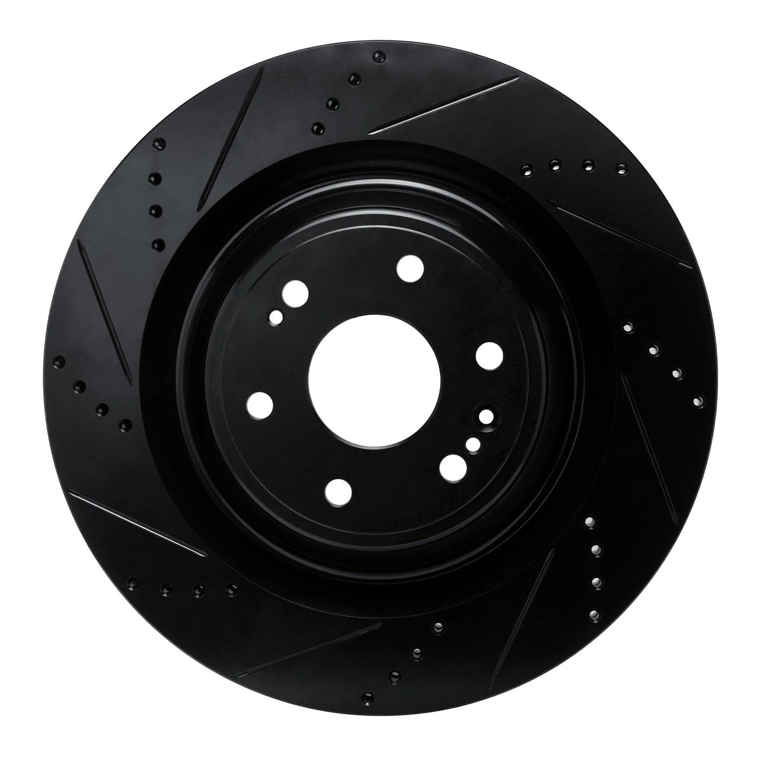 R1 Concepts 19-25 Cadillac Escalade Front Left Drilled & Slotted Black Brake Rotor