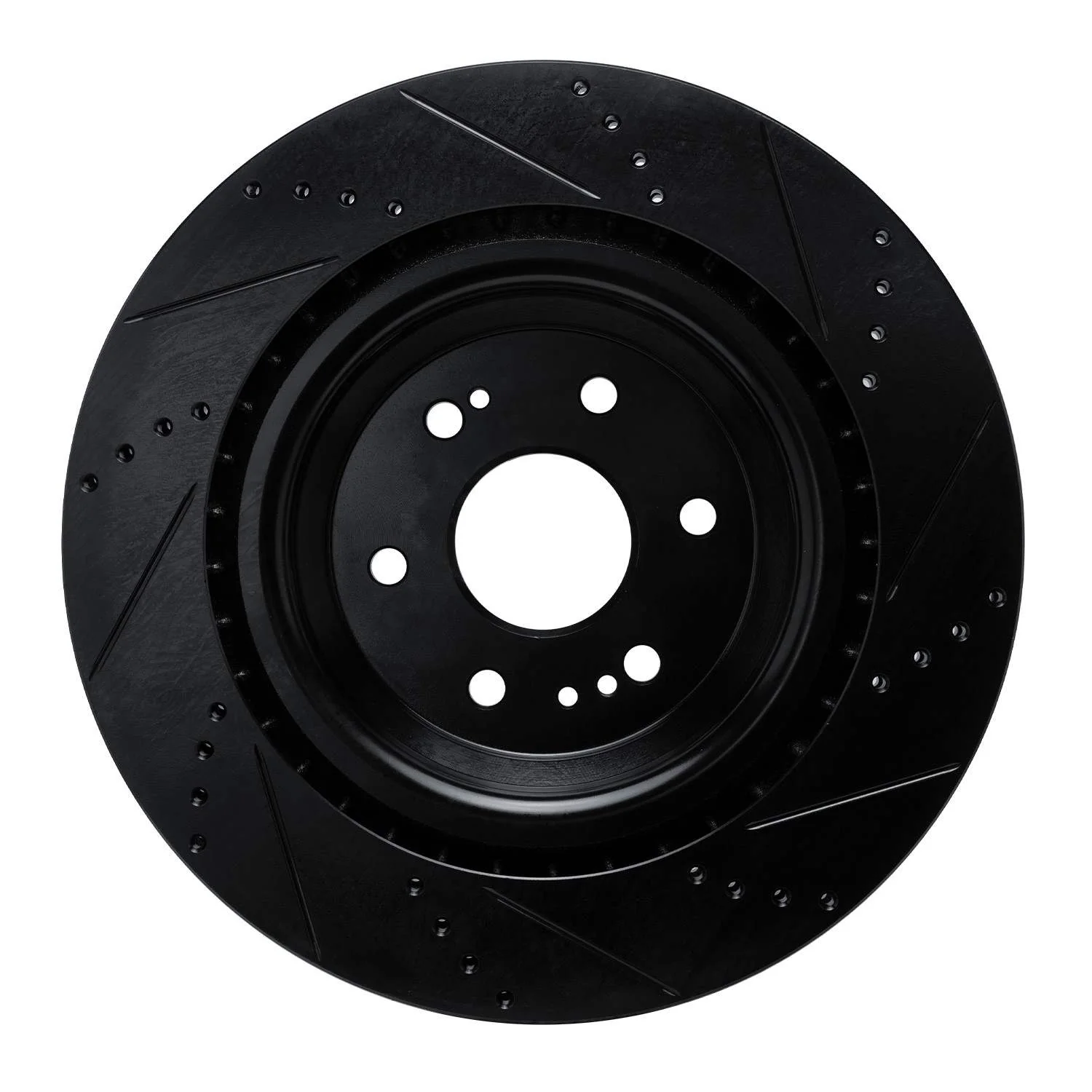 R1 Concepts 19-25 Cadillac Escalade Front Left Drilled & Slotted Black Brake Rotor - Image 2