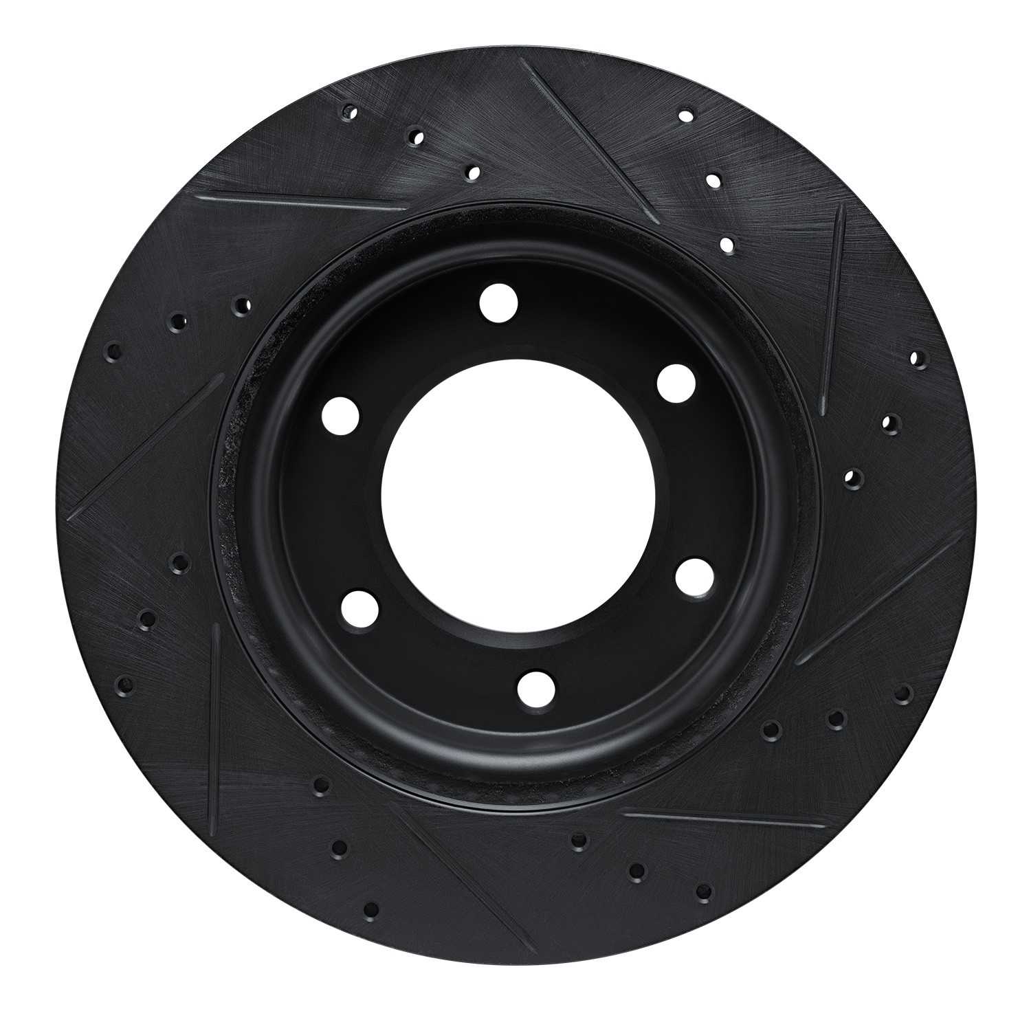 R1 Concepts 19-25 Ford BRONCO Front Left Drilled & Slotted Black Brake Rotor - Image 2