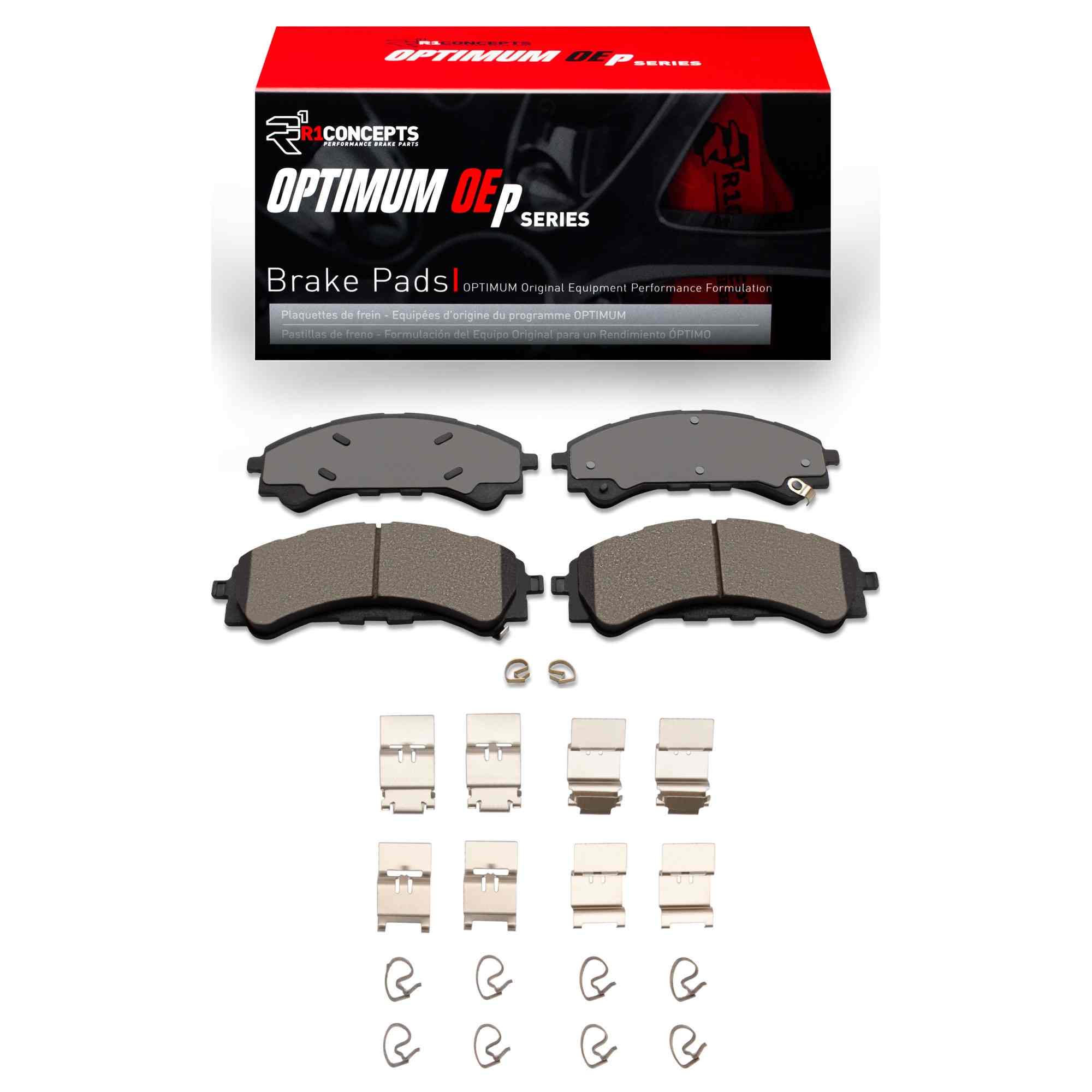 R1 Concepts 19-25 Ford Ranger (USA/Canada) Front Optimum OE Brake Pads & Hardware Kit