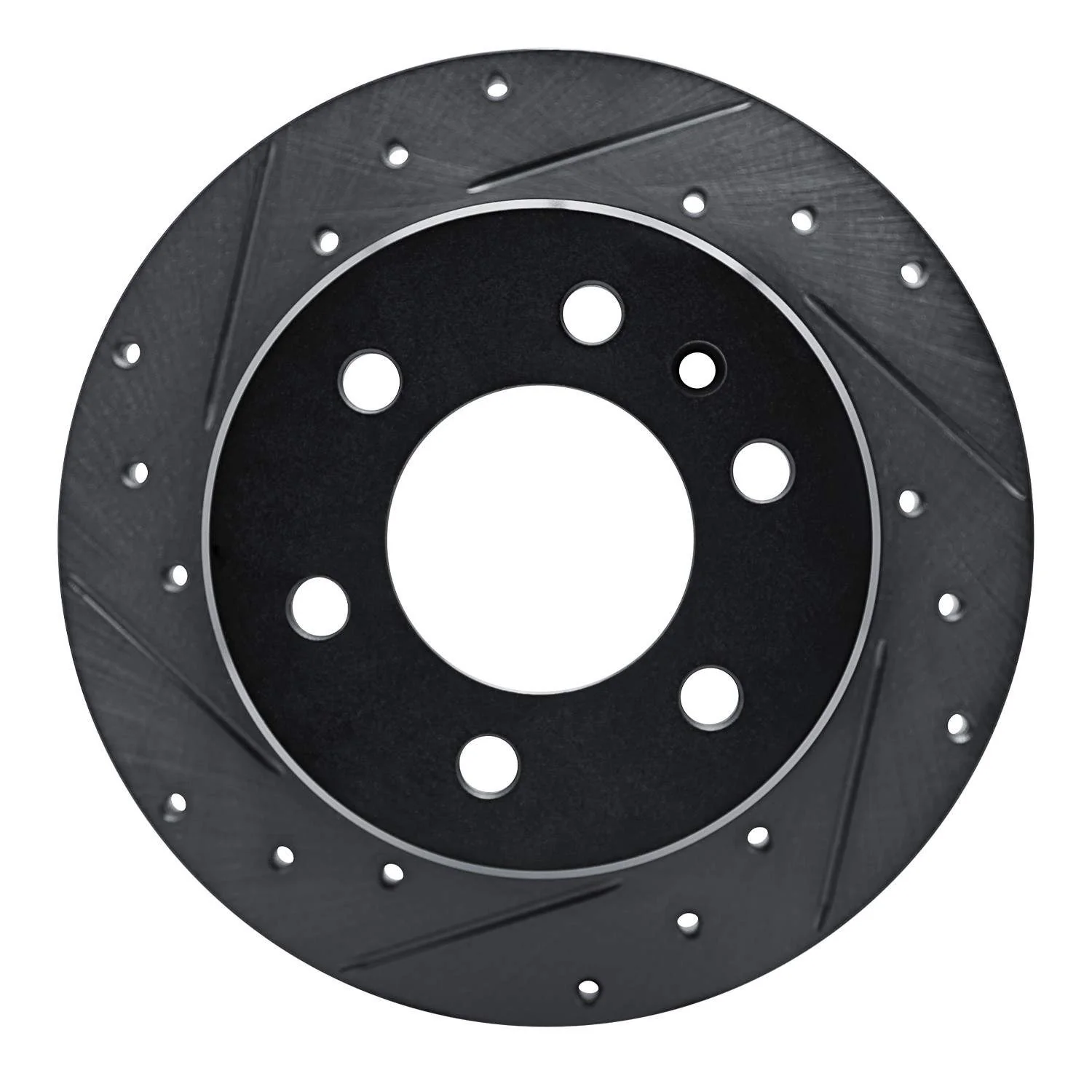 R1 Concepts 19-25 Freightliner SprintER 1500 Rear Left Drilled & Slotted Black Brake Rotor