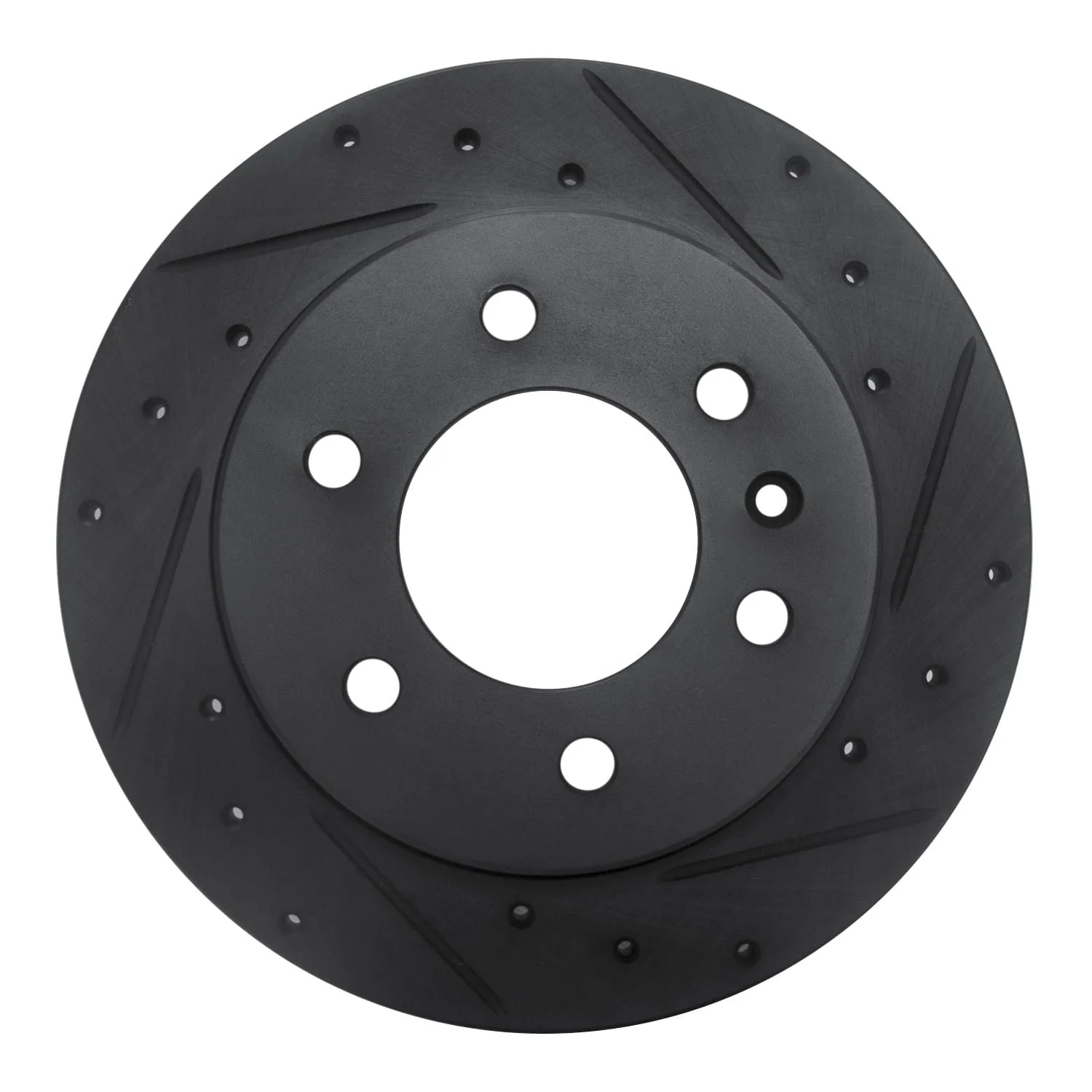 R1 Concepts 19-25 Freightliner SprintER 1500 Rear Right Drilled & Slotted Black Brake Rotor