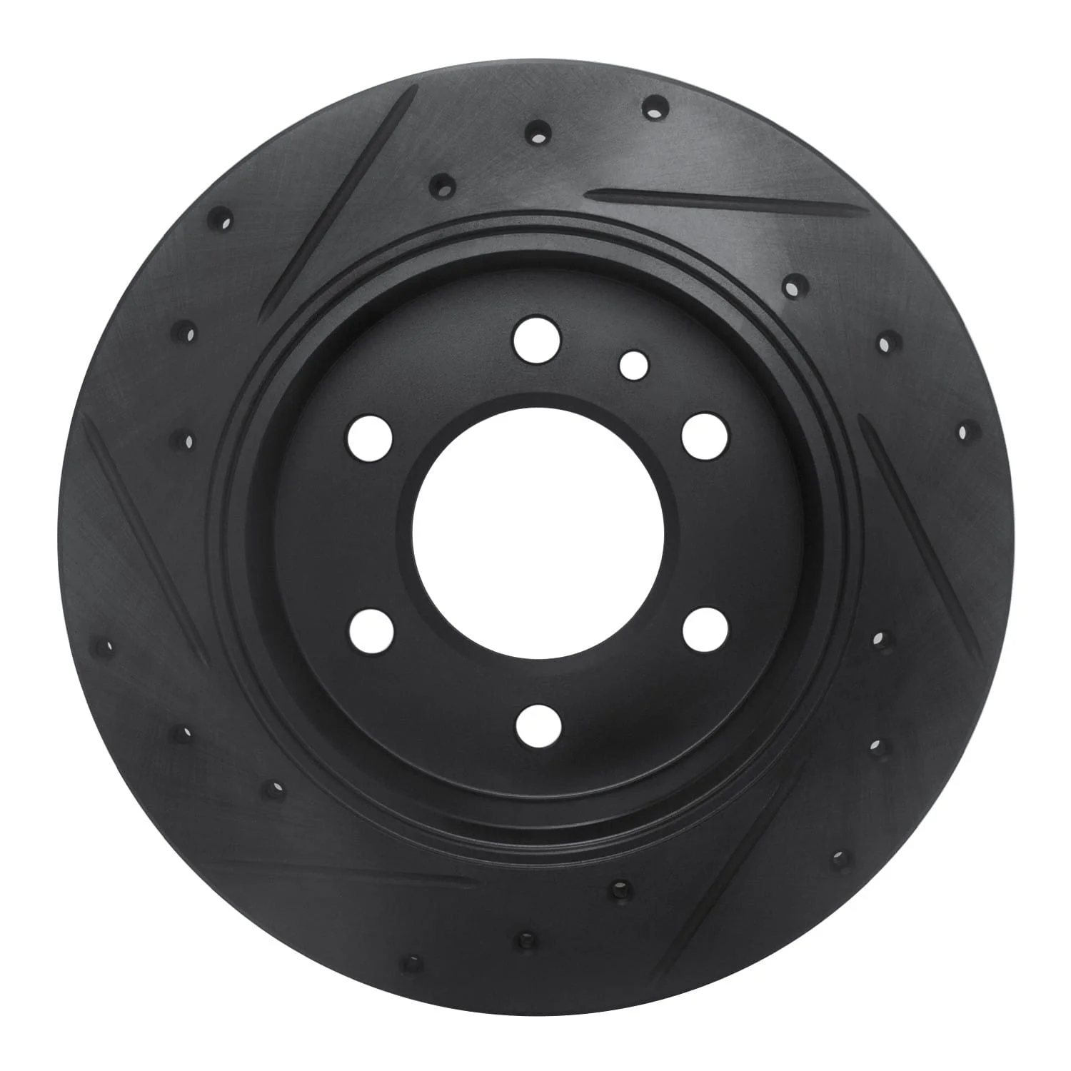 R1 Concepts 19-25 Freightliner SprintER 1500 Rear Right Drilled & Slotted Black Brake Rotor - Image 2