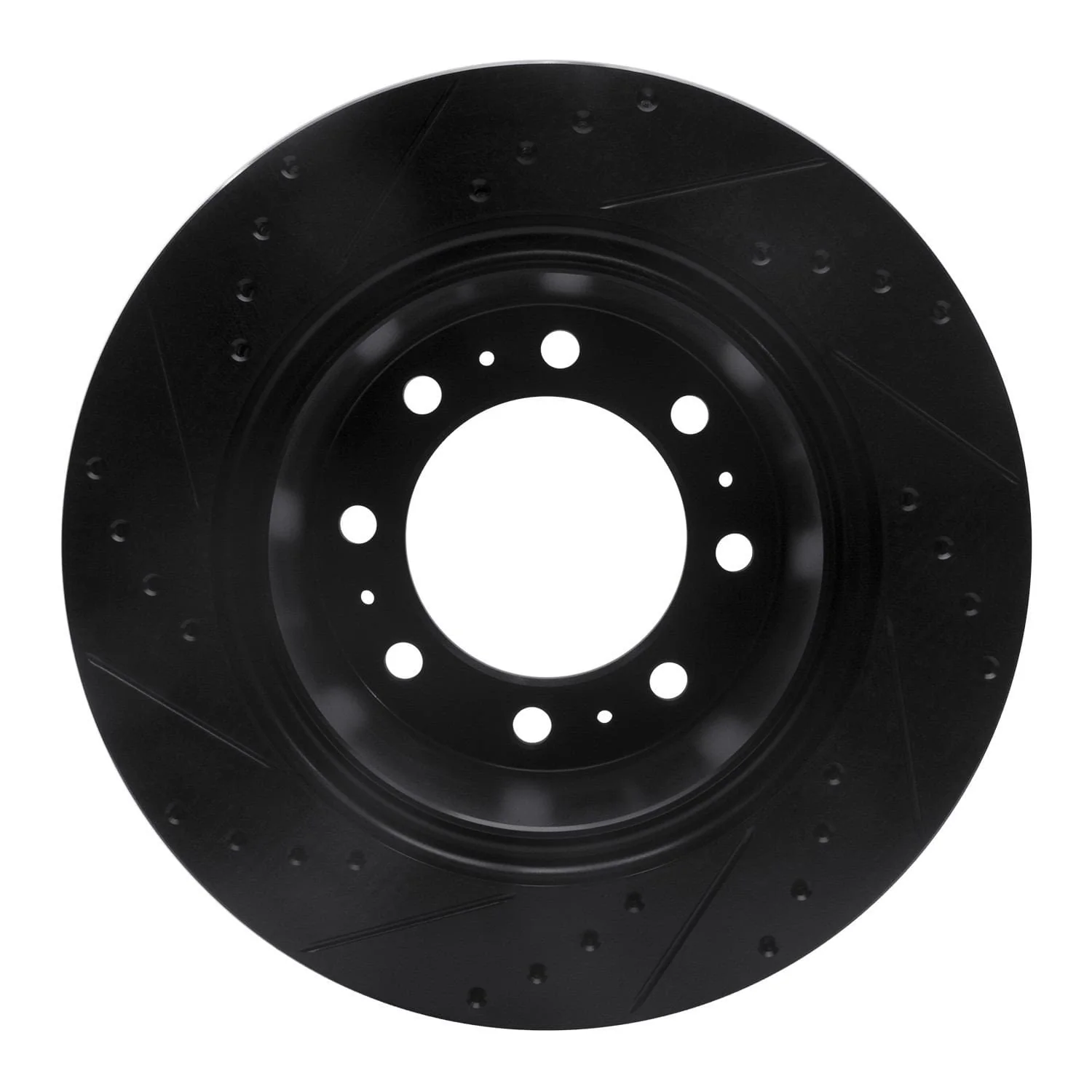 R1 Concepts 19-25 Ram 3500 Rear Right Drilled & Slotted Black Brake Rotor - Image 2