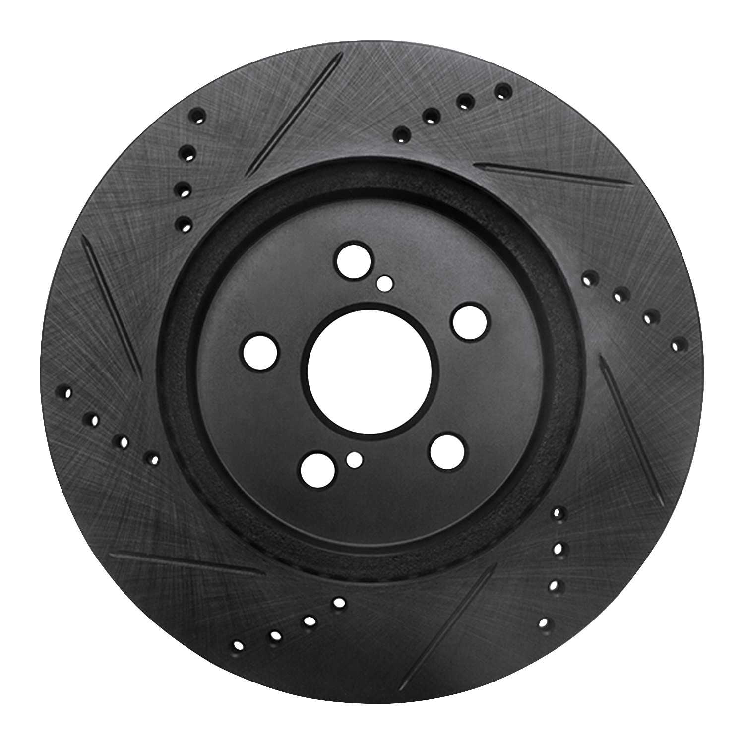 R1 Concepts 19-25 Toyota Corolla (Mexico) Front Right Drilled & Slotted Black Brake Rotor - Image 2