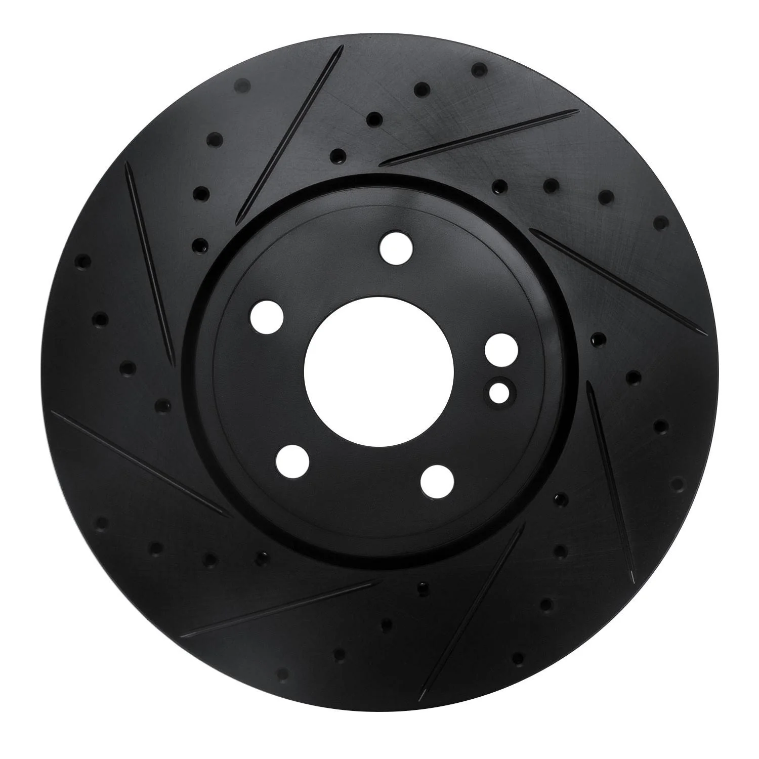 R1 Concepts 19-26 Mercedes-Benz A220 Front Left Drilled & Slotted Black Brake Rotor