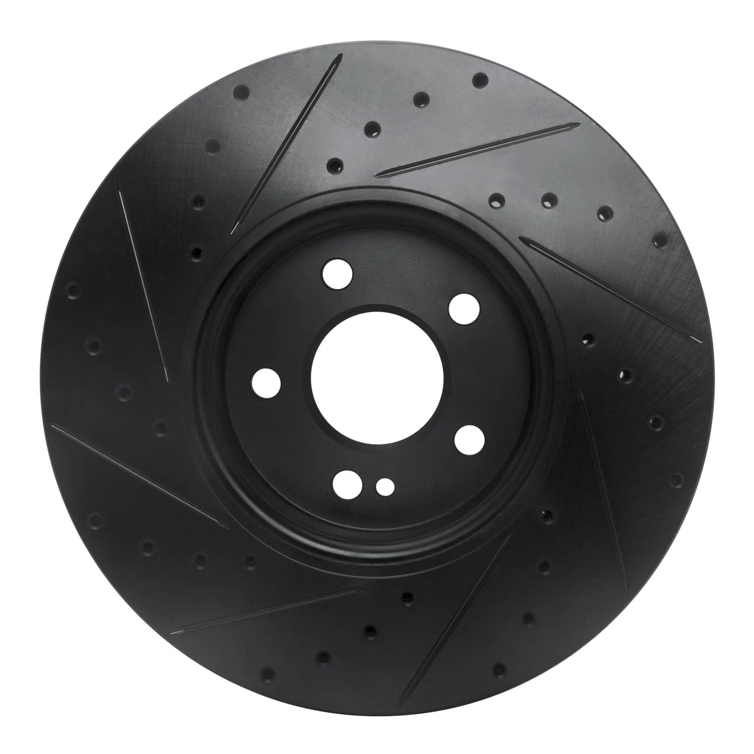 R1 Concepts 19-26 Mercedes-Benz A220 Front Right Drilled & Slotted Black Brake Rotor - Image 2