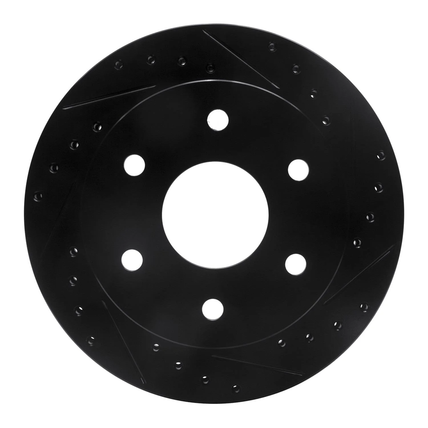 R1 Concepts 1988-2000 Cadillac Escalade Front Right Drilled & Slotted Black Brake Rotor