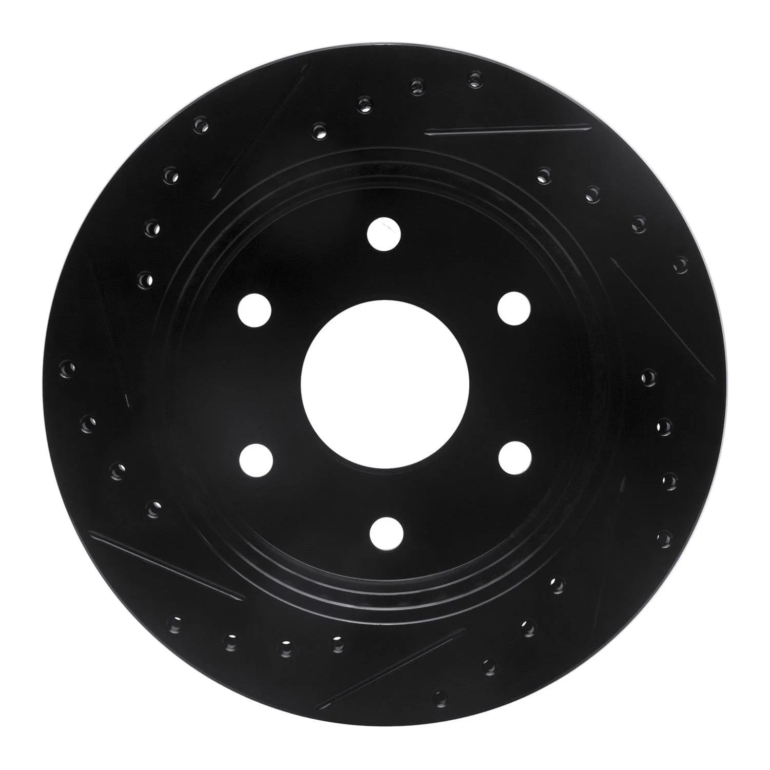 R1 Concepts 1988-2000 Cadillac Escalade Front Right Drilled & Slotted Black Brake Rotor - Image 2