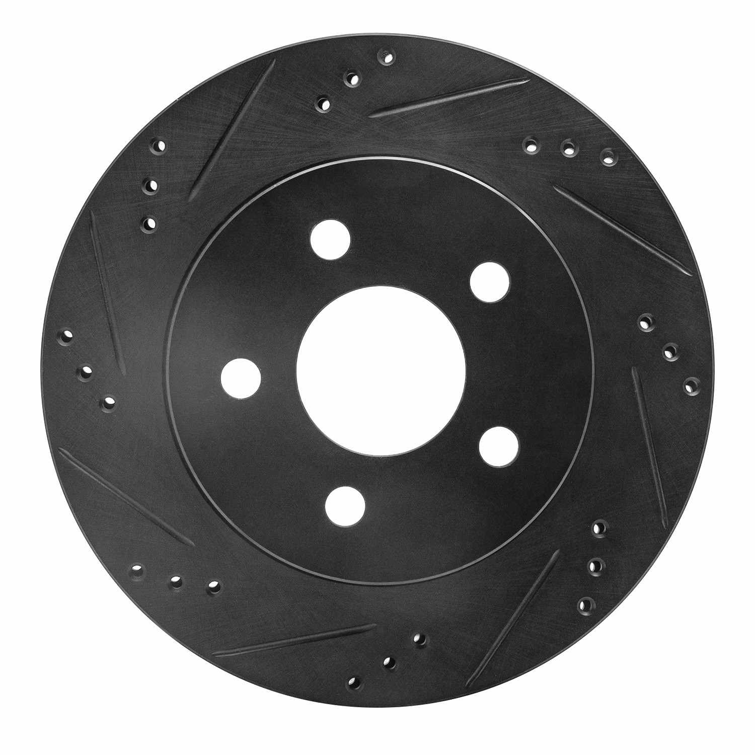 R1 Concepts 1993-1997 Chevrolet Camaro Rear Left Drilled & Slotted Black Brake Rotor