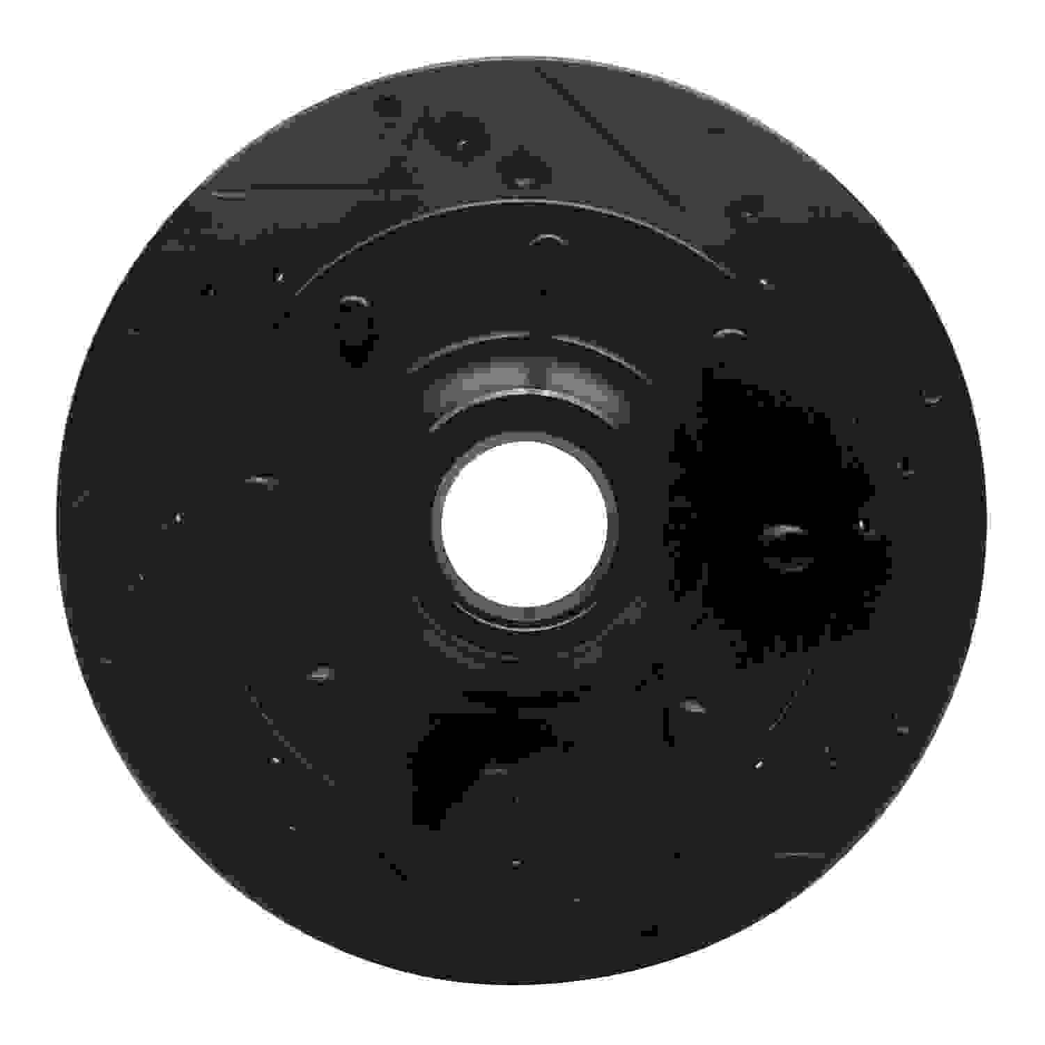R1 Concepts 1994-1999 Dodge Ram 2500 Front Right Drilled & Slotted Black Brake Rotor