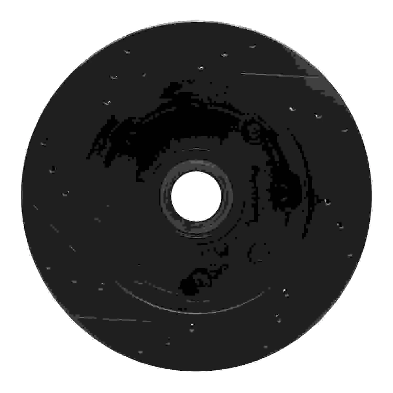 R1 Concepts 1994-1999 Dodge Ram 2500 Front Right Drilled & Slotted Black Brake Rotor - Image 2