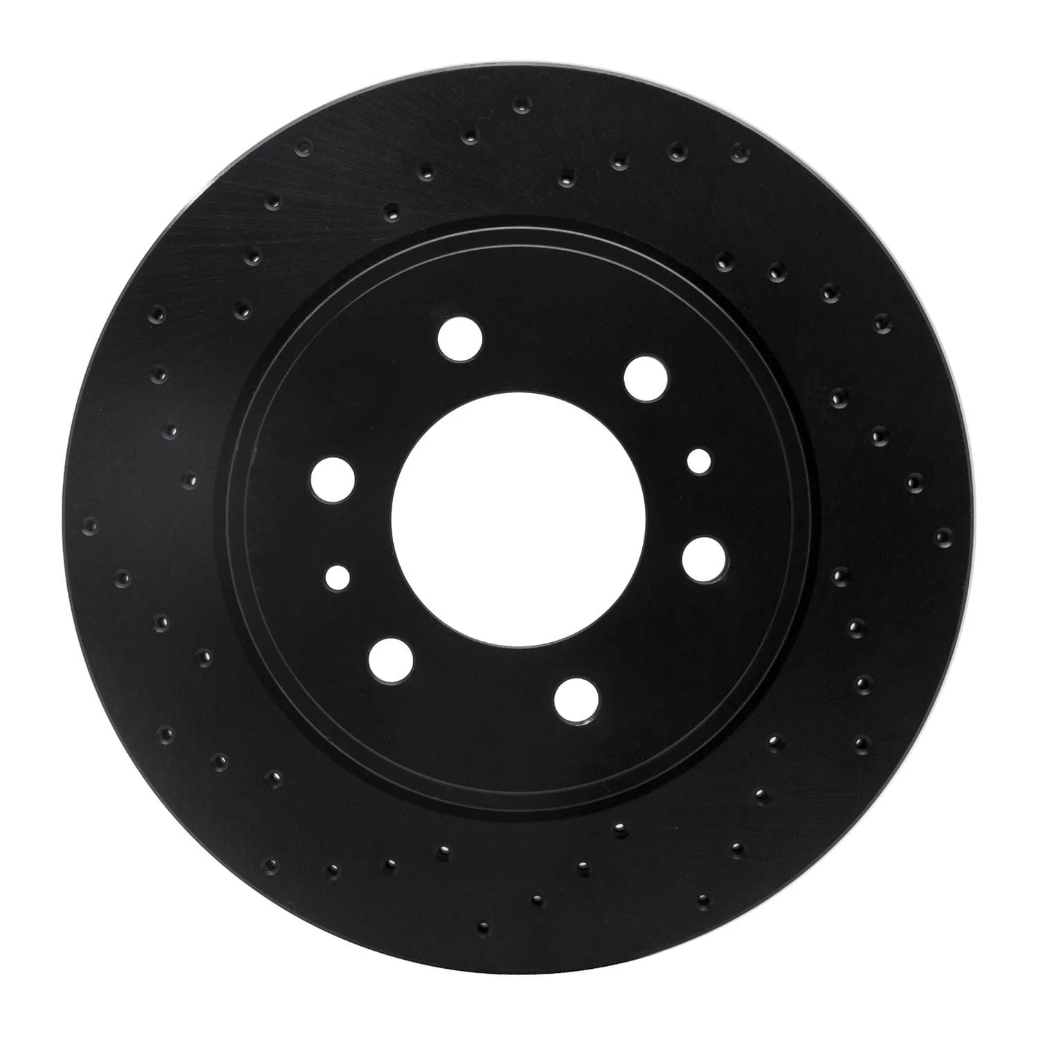 R1 Concepts 2-9 Ford F-150 2WD Front Left Drilled Black Brake Rotor