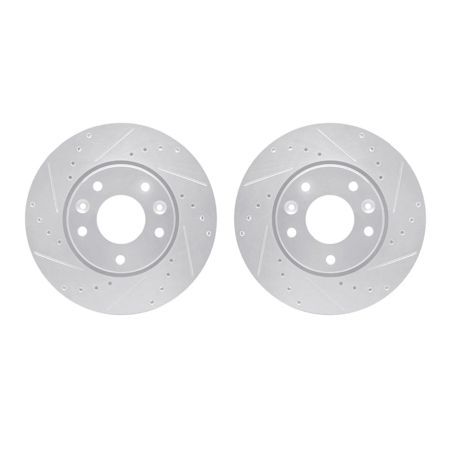 R1 Concepts 20-24 Nissan Sentra Front Drilled & Slotted Silver Brake Rotor Set