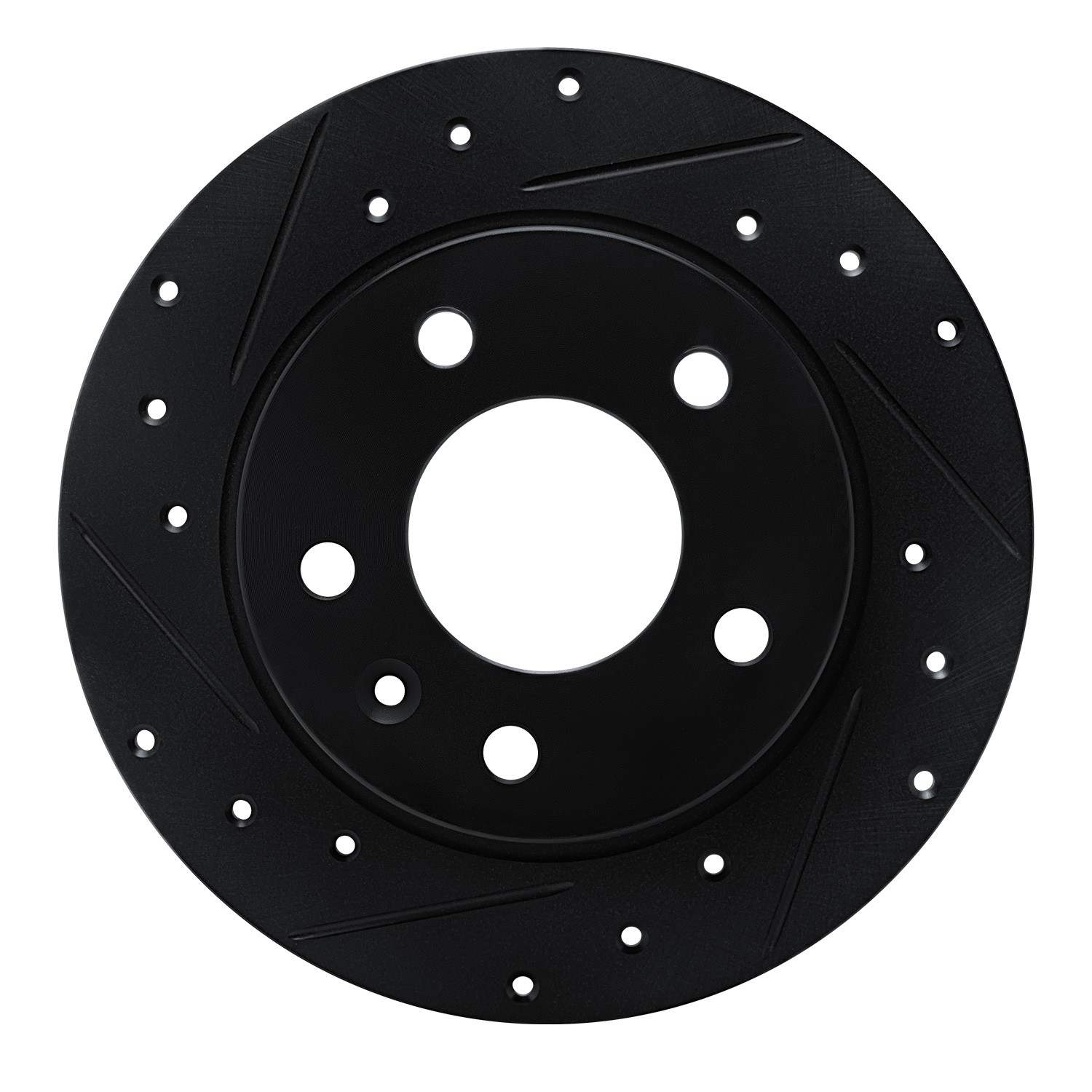 R1 Concepts 20-25 Buick Encore GX Rear Left Drilled & Slotted Black Brake Rotor