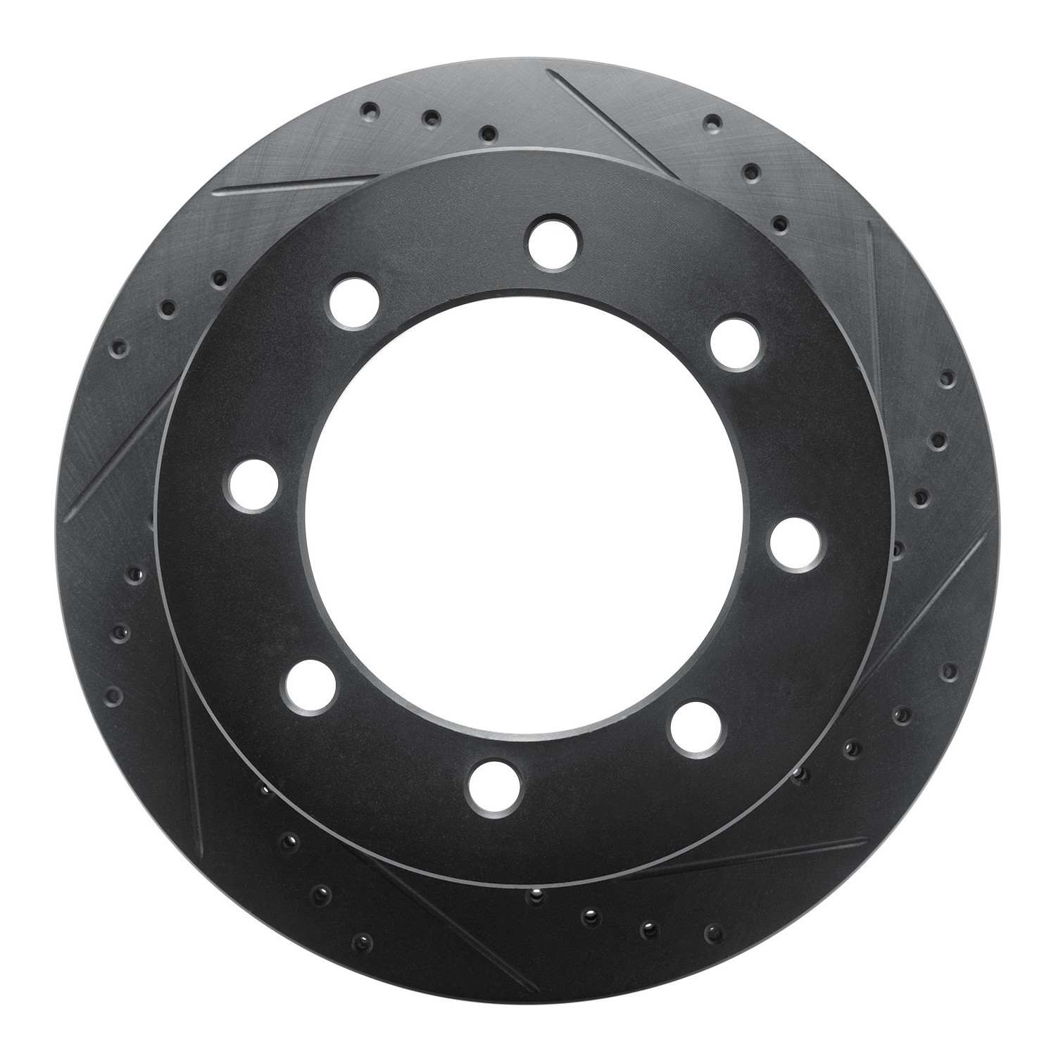 R1 Concepts 20-25 Chevrolet Silverado 3500 HD Rear Right Drilled & Slotted Black Brake Rotor