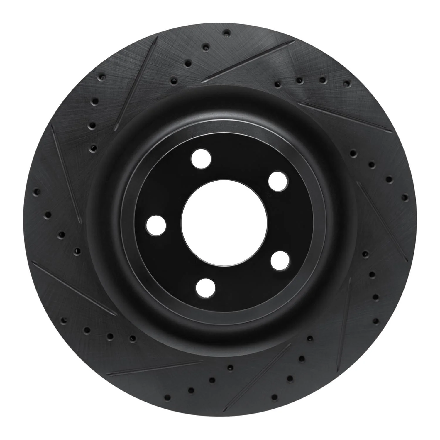 R1 Concepts 20-25 Ford Explorer Rear Left Drilled & Slotted Black Brake Rotor