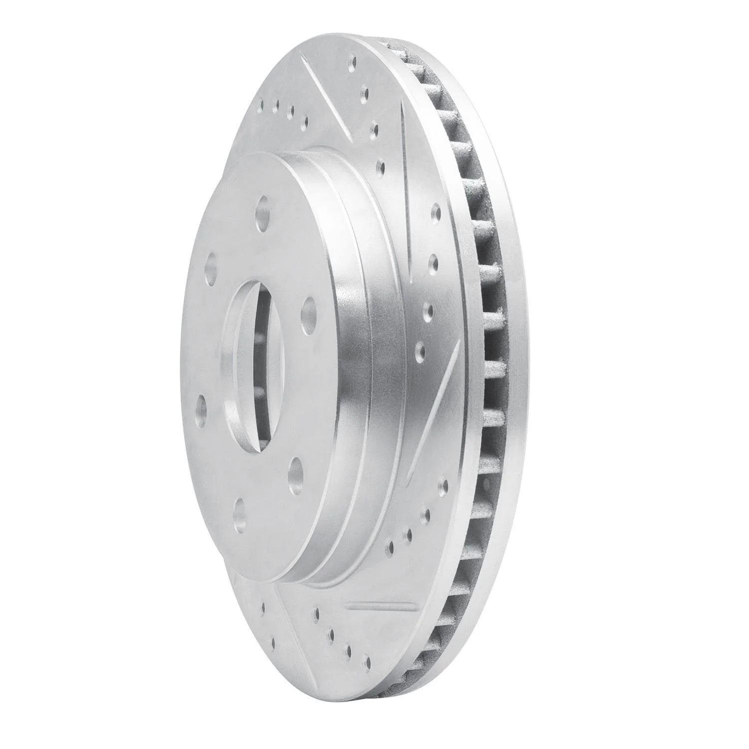 R1 Concepts 20-25 Ford Transit-250 Front Right Drilled & Slotted Silver Brake Rotor