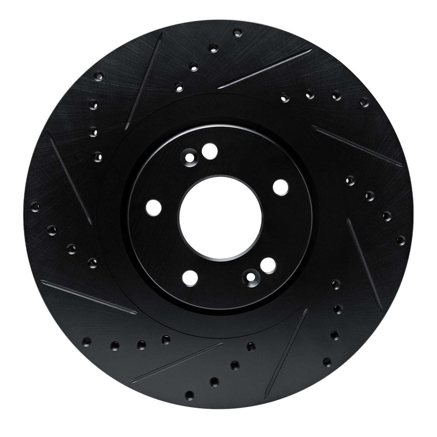 R1 Concepts 20-25 Hyundai Palisade Front Left Drilled & Slotted Black Brake Rotor