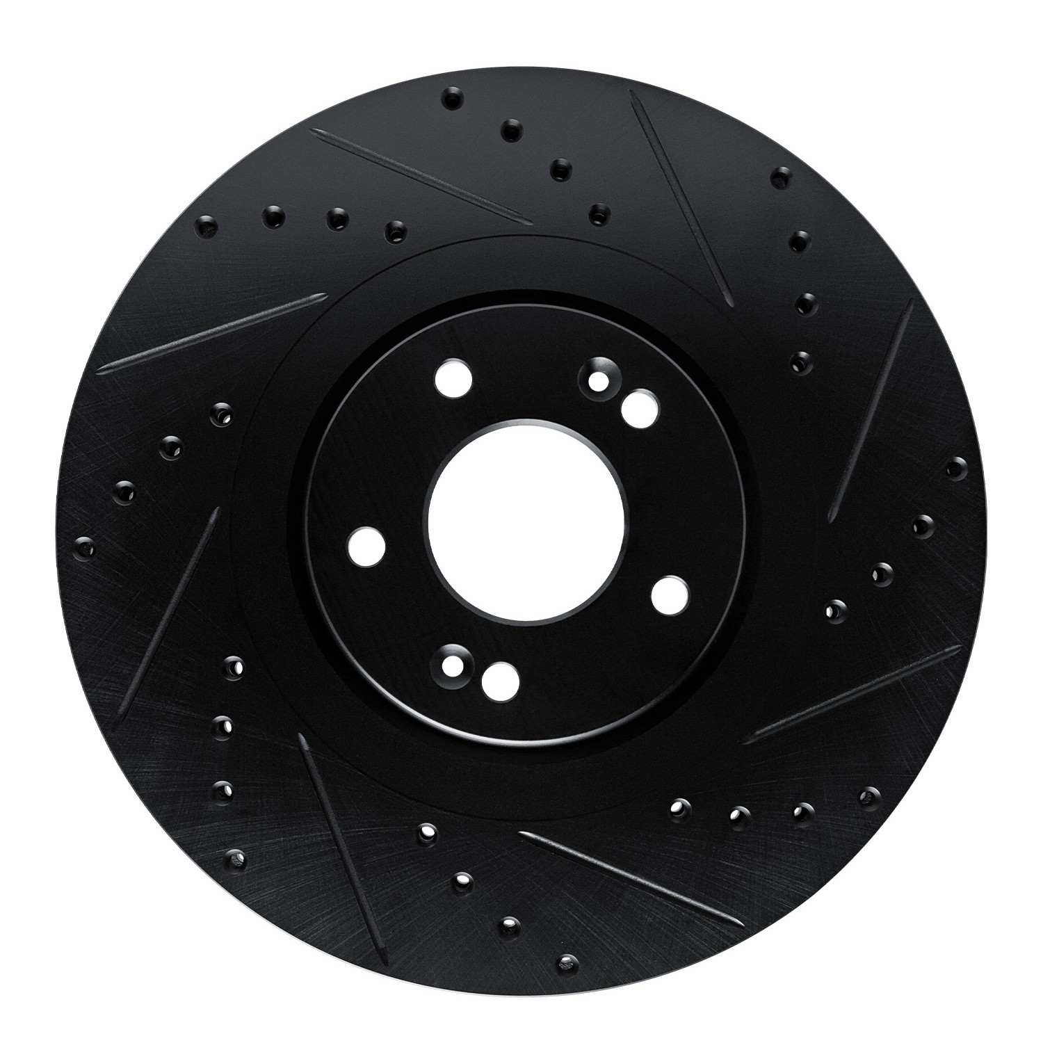 R1 Concepts 20-25 Hyundai Palisade Front Right Drilled & Slotted Black Brake Rotor