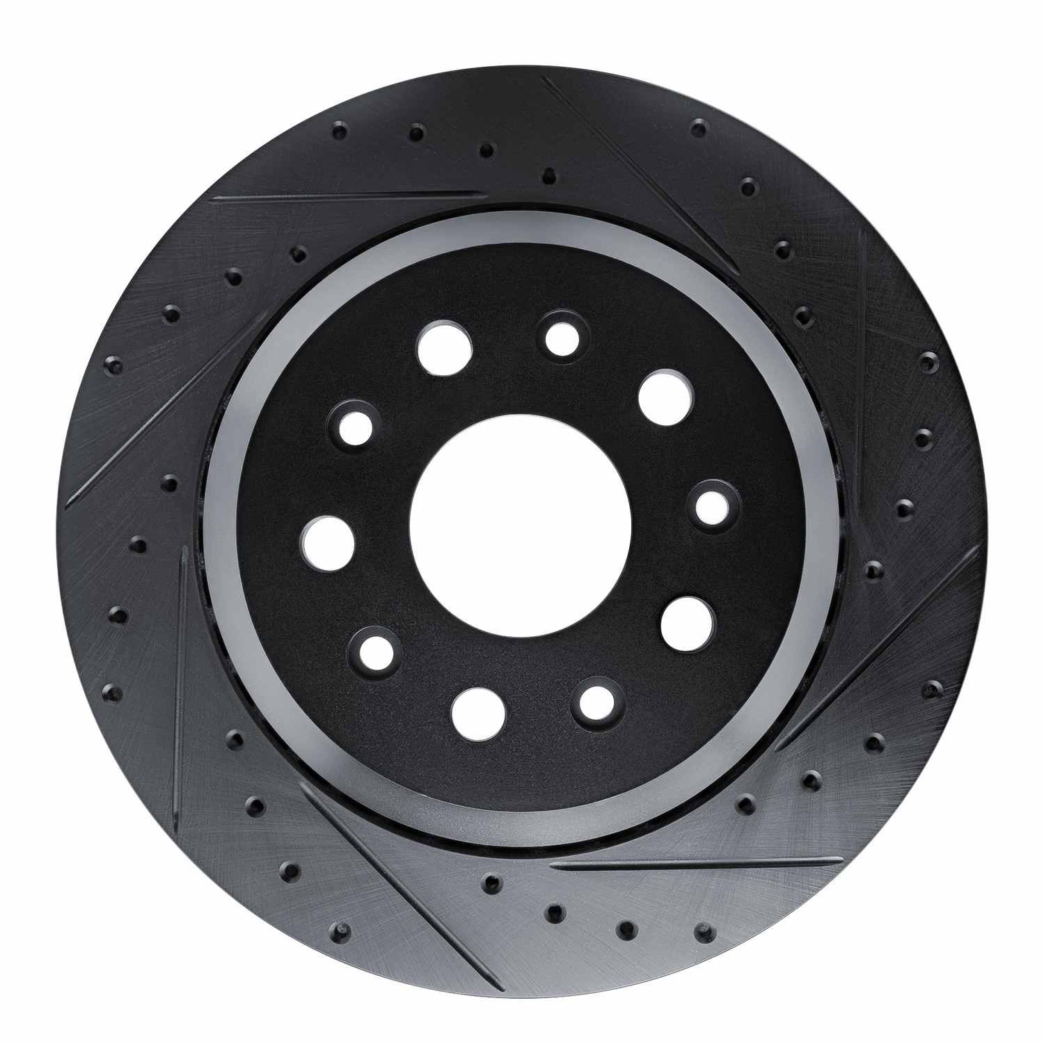 R1 Concepts 20-25 Jeep Gladiator Rear Right Drilled & Slotted Black Brake Rotor