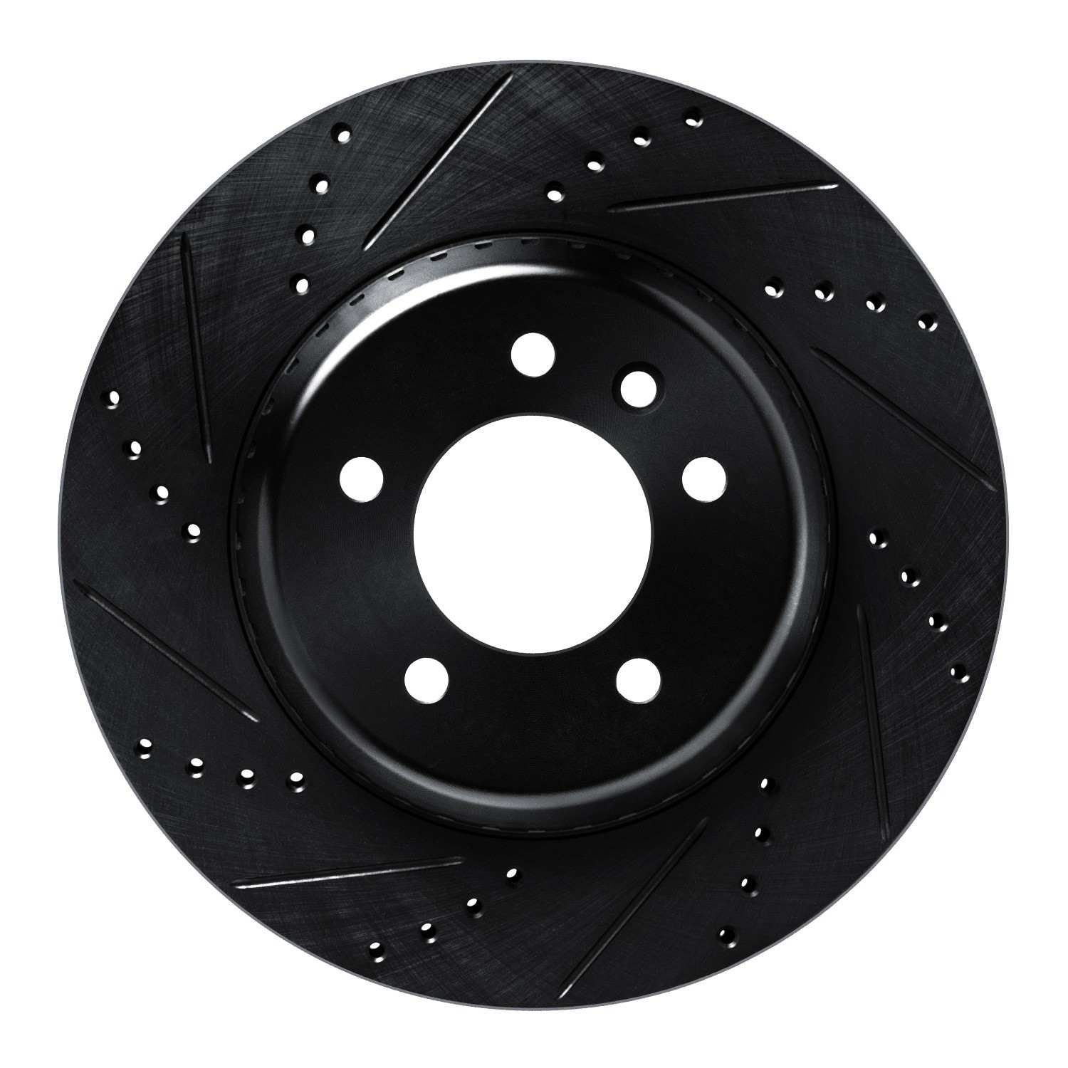 R1 Concepts 20-25 Land Rover Defender 110 Rear Left Drilled & Slotted Black Brake Rotor