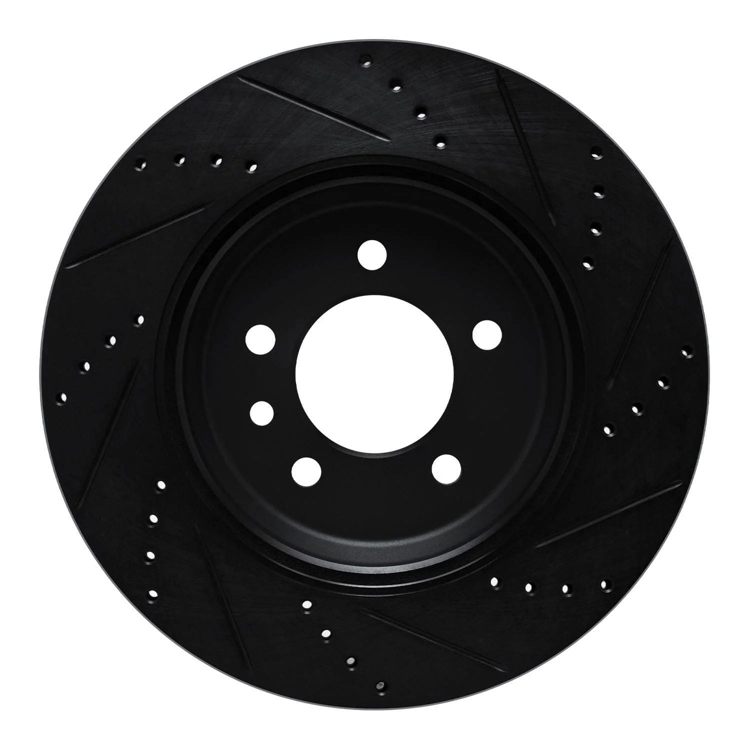 R1 Concepts 20-25 Land Rover Defender 110 Rear Left Drilled & Slotted Black Brake Rotor - Image 2