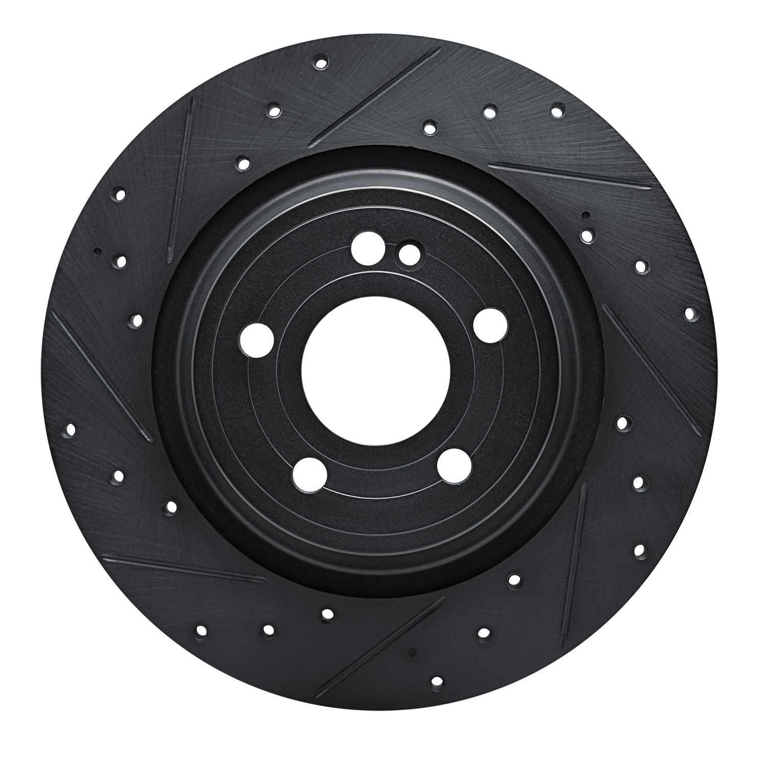 R1 Concepts 20-25 Mercedes-Benz EQB 250+ Rear Left Drilled & Slotted Black Brake Rotor