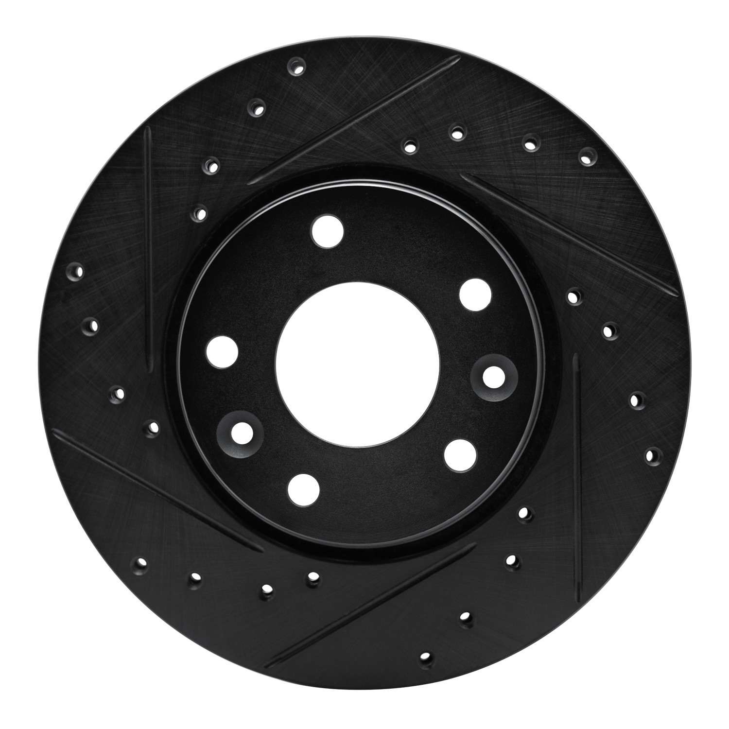 R1 Concepts 20-25 Nissan SENTRA Front Left Drilled & Slotted Black Brake Rotor
