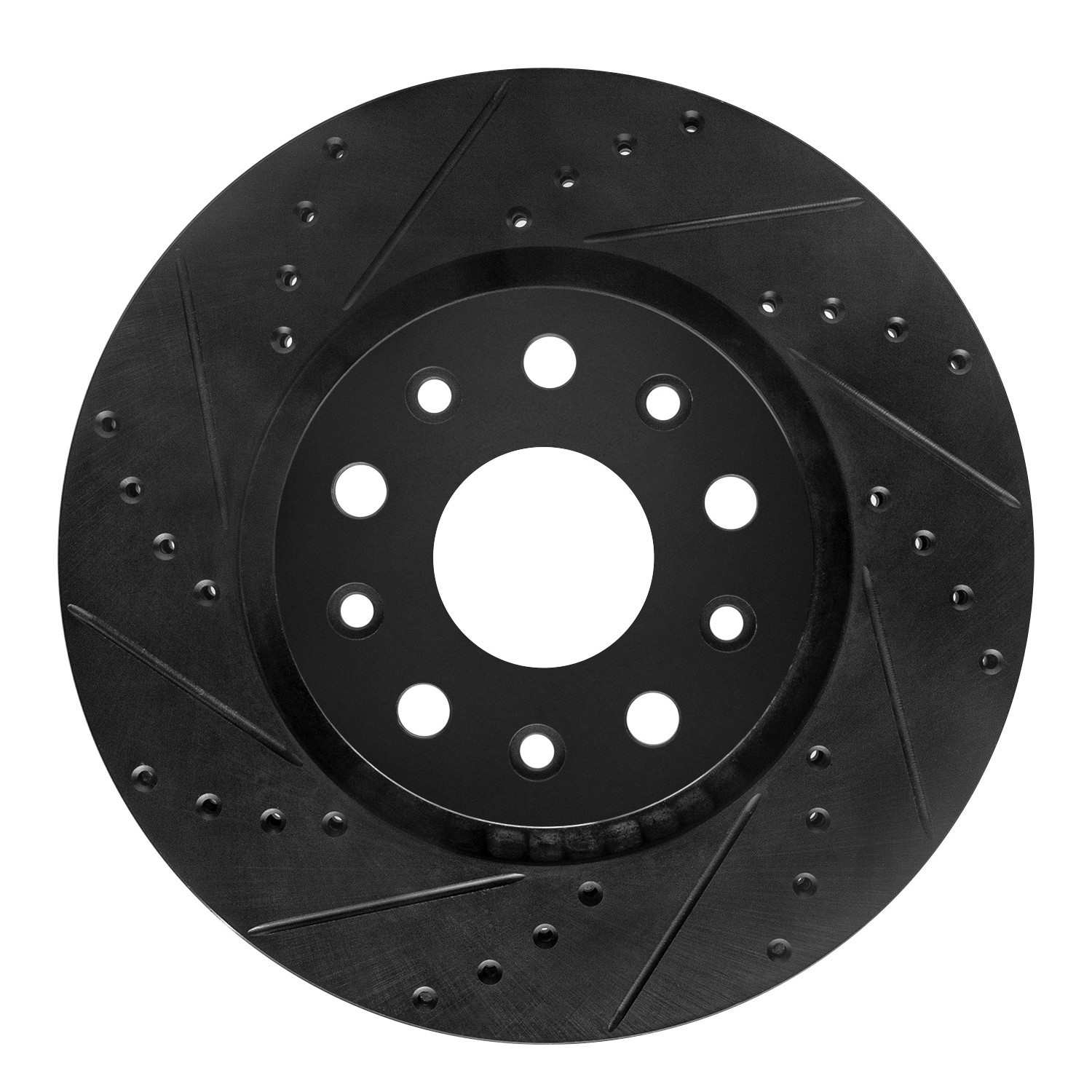 R1 Concepts 2002-2018 Dodge Sprinter 2500 Rear Left Drilled & Slotted Black Brake Rotor