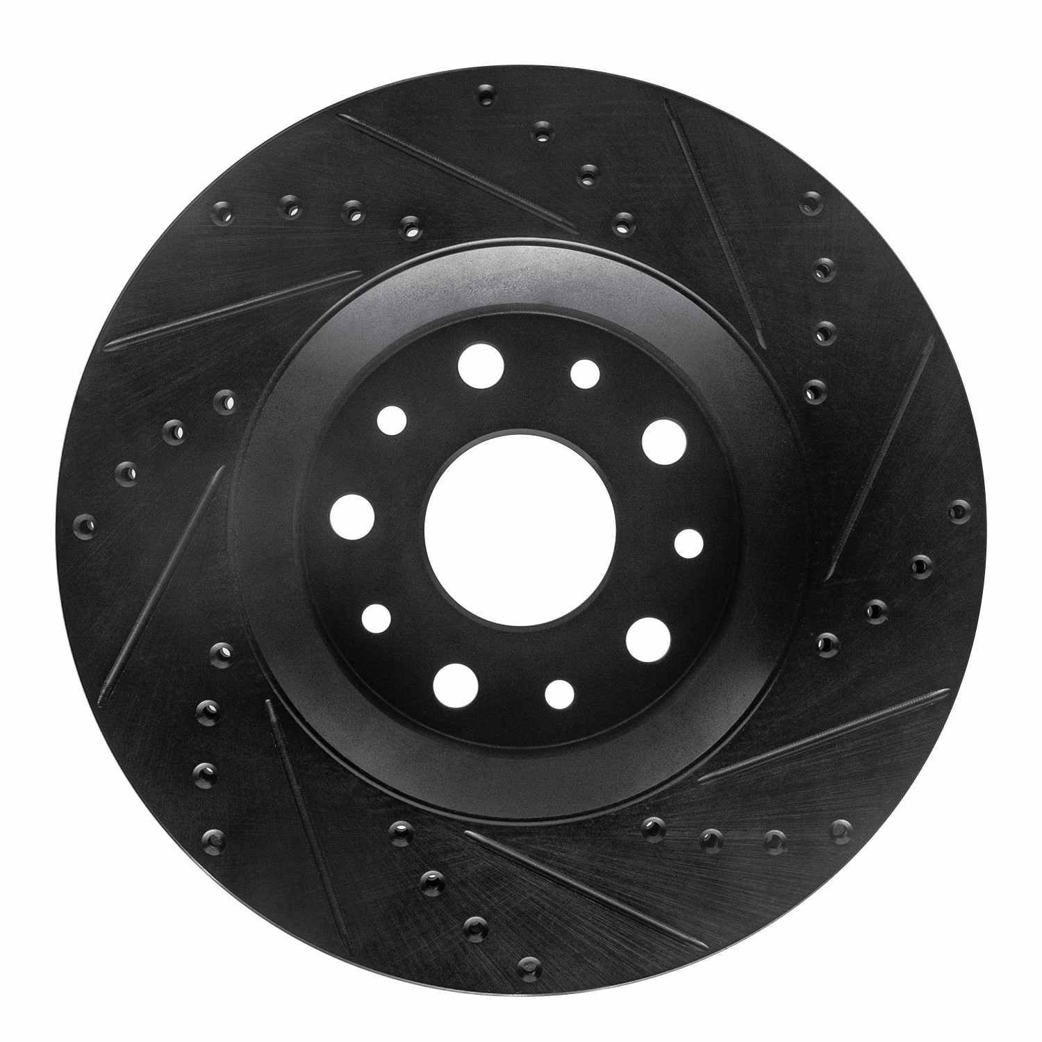 R1 Concepts 2002-2018 Dodge Sprinter 2500 Rear Left Drilled & Slotted Black Brake Rotor - Image 2