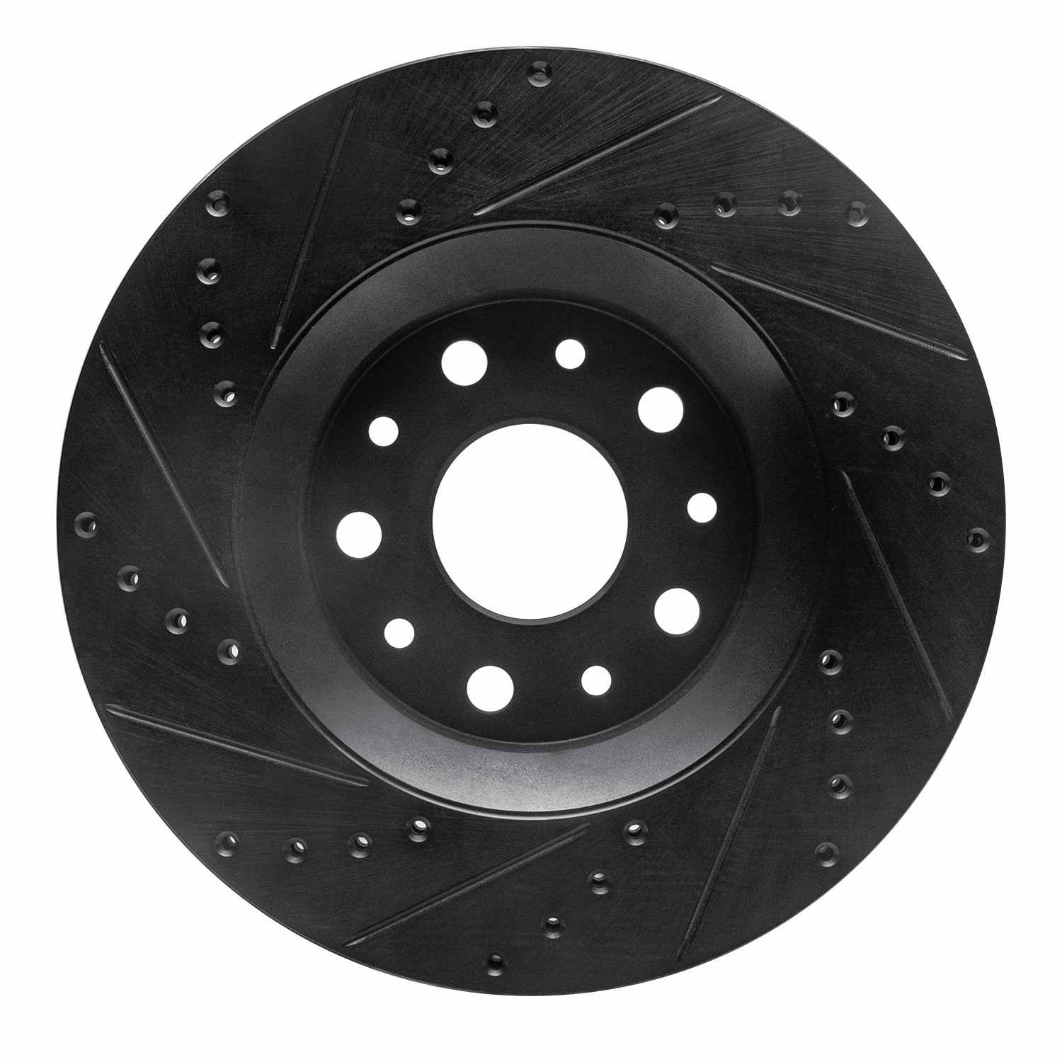 R1 Concepts 2002-2018 Dodge Sprinter 2500 Rear Right Drilled & Slotted Black Brake Rotor - Image 2
