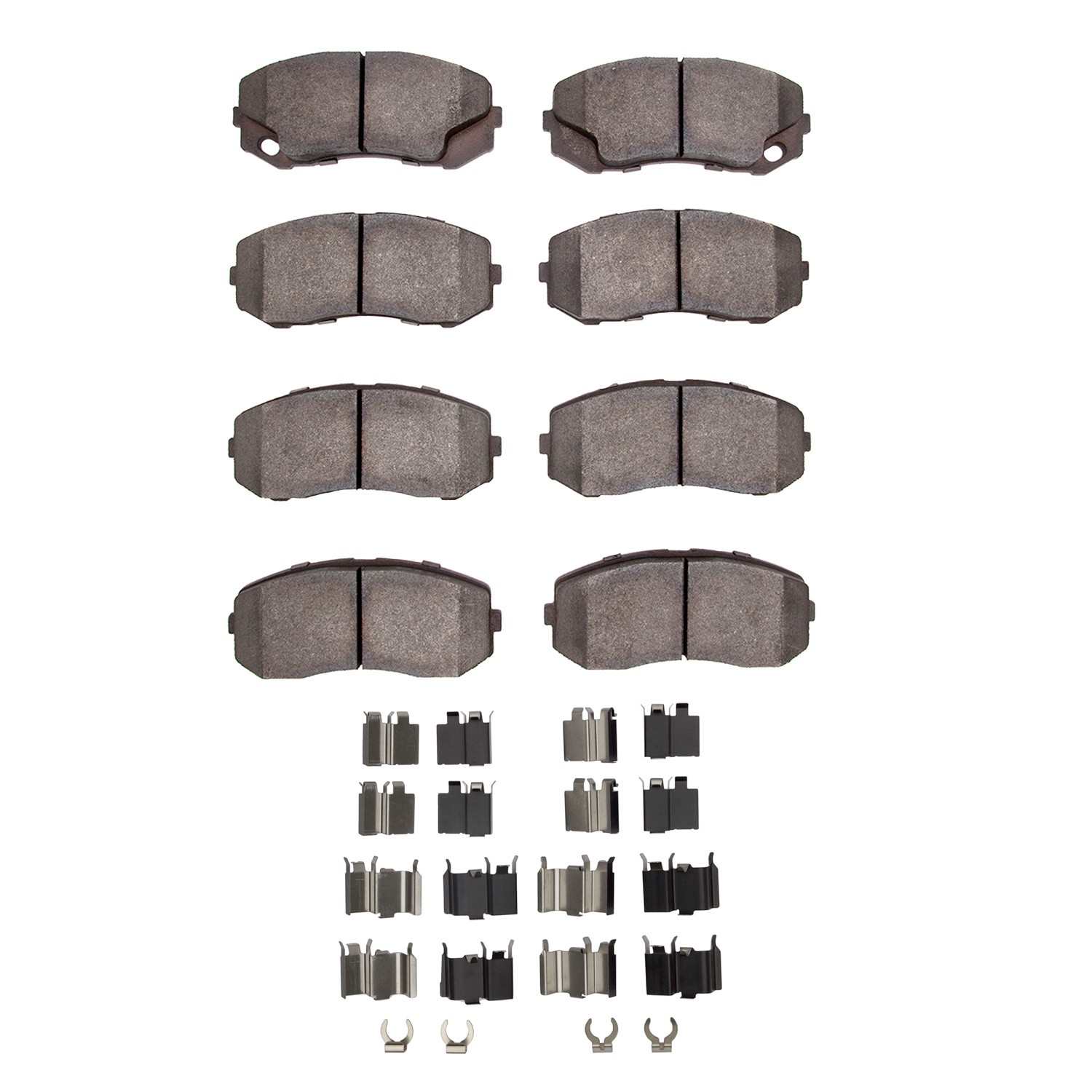 R1 Concepts 2005-2011 Freightliner FL360 (Mexico) Front/Rear R1 Concepts Semi Met Pads & Hardware Kit