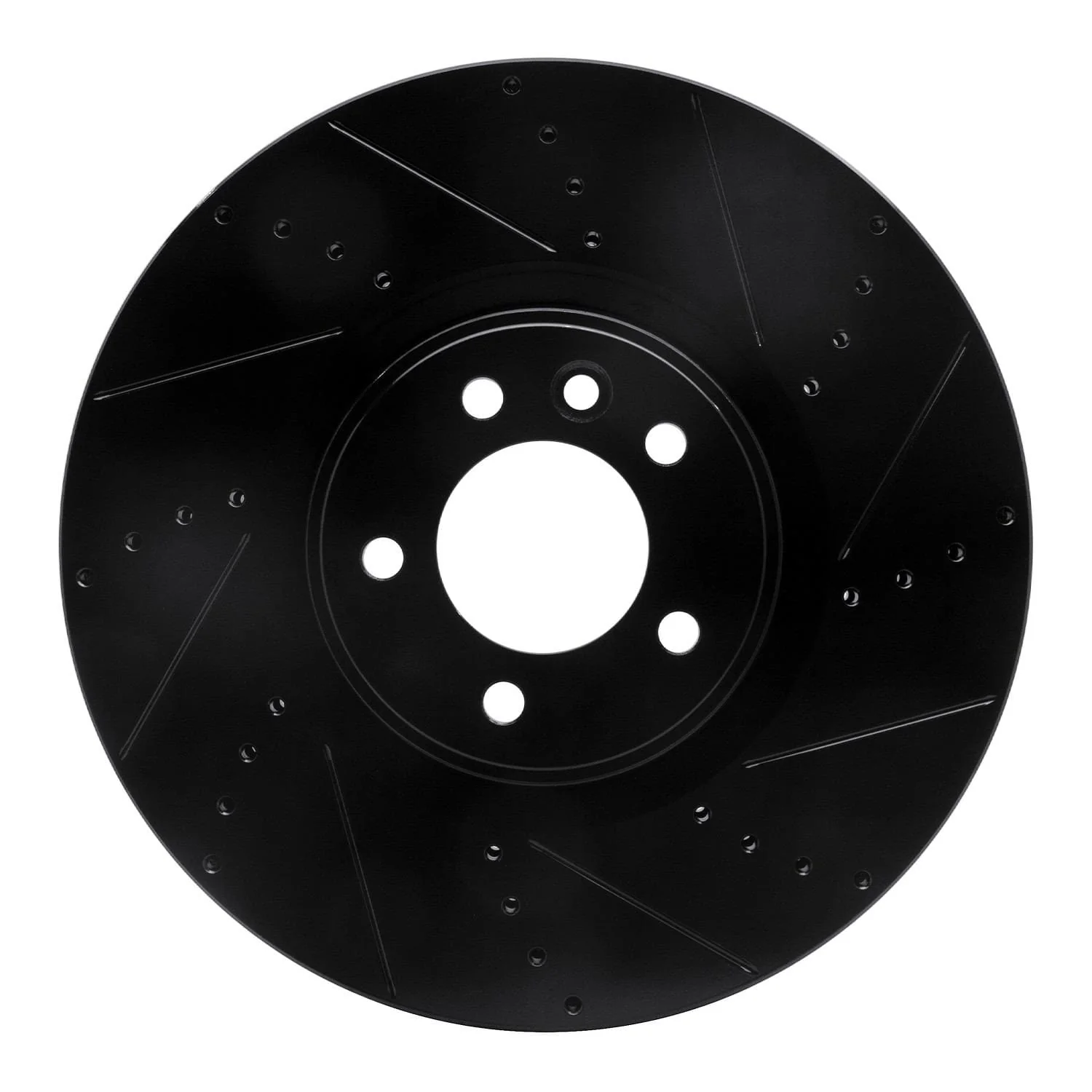 R1 Concepts 2010-2017 Land Rover Range Rover Sport Front Right Drilled & Slotted Black Brake Rotor
