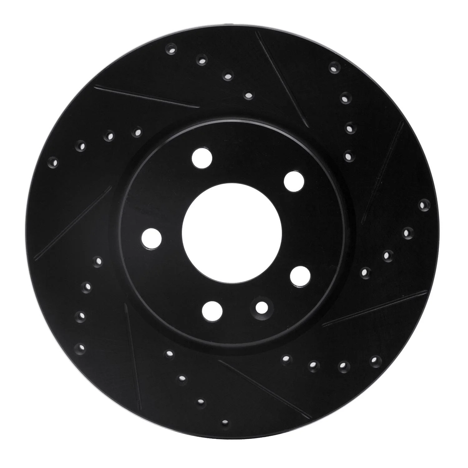 R1 Concepts 2011-2025 Buick LaCrosse Front Right Drilled & Slotted Black Brake Rotor